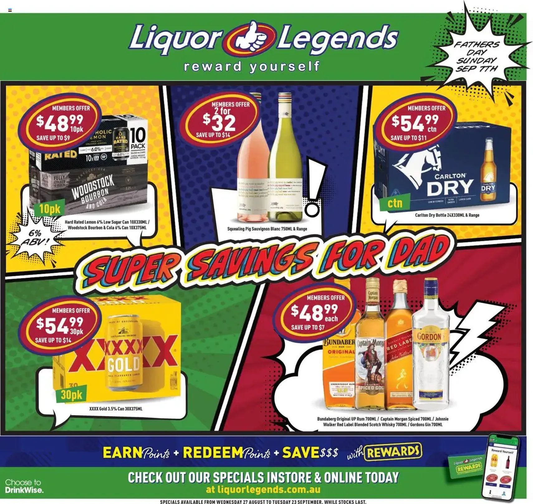 Liquor Legends Catalogue Greenslopes - valid flyer from 27/08/2025, page 1 of 8 Liquor Legends Catalogue Greenslopes - valid flyer from 27/08/2025, page 1 of 8