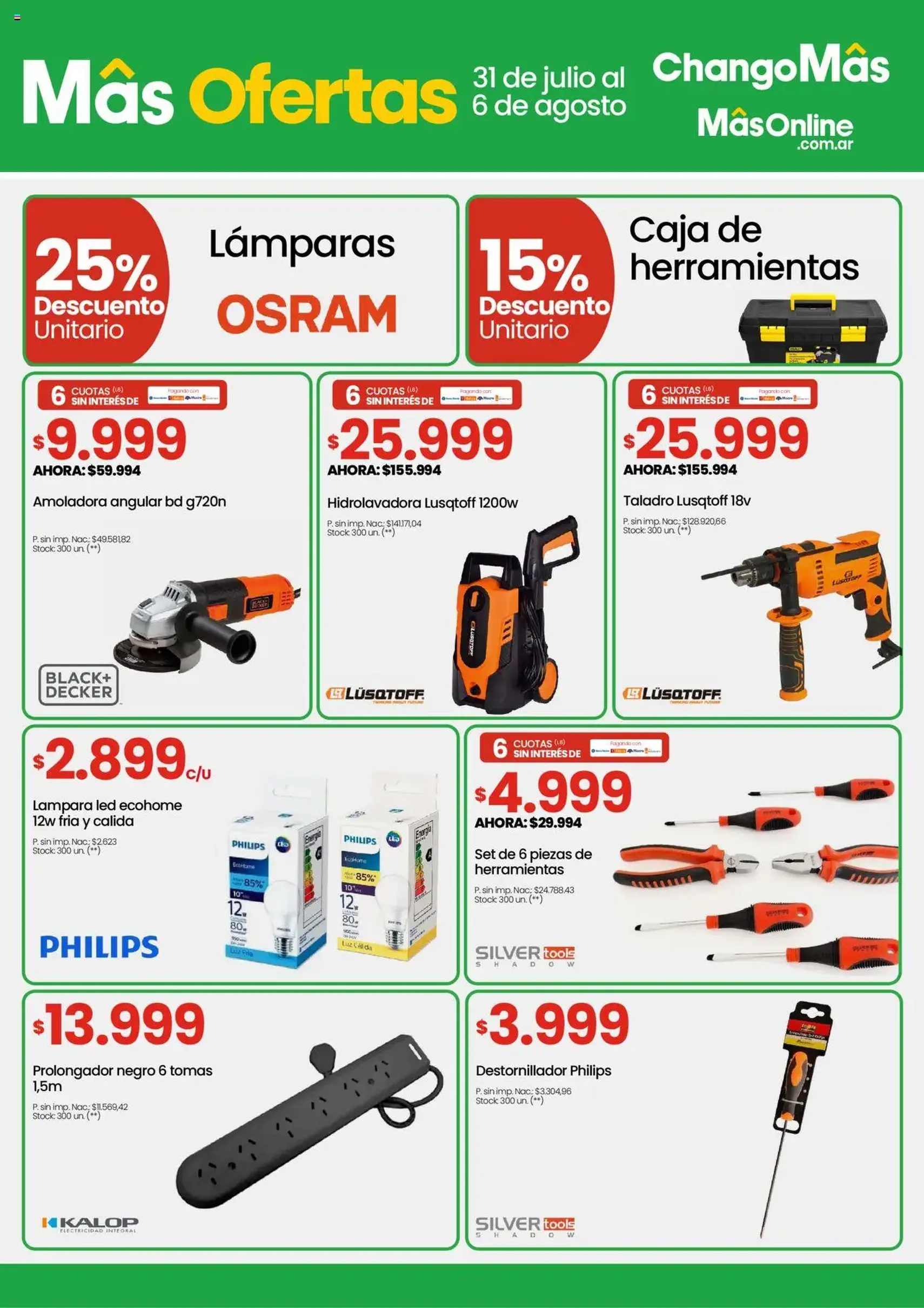 Changomas ofertas - folleto válido desde 31/07/2025 página 10 de 12 Changomas ofertas - folleto válido desde 31/07/2025 página 10 de 12