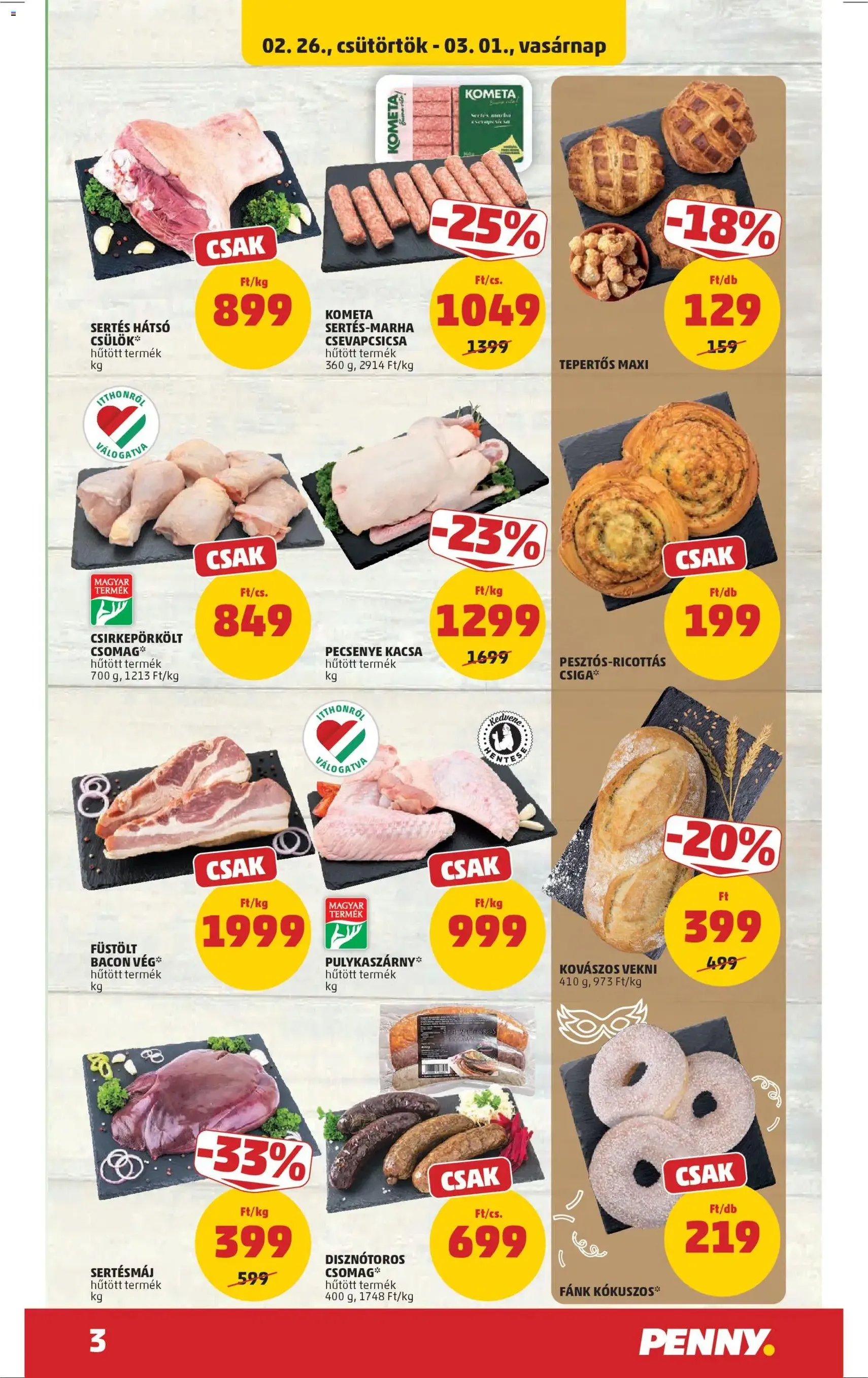 PENNY Akciós újság - 2026.02.26. érvényes szórólap 3 oldal 39 oldalból