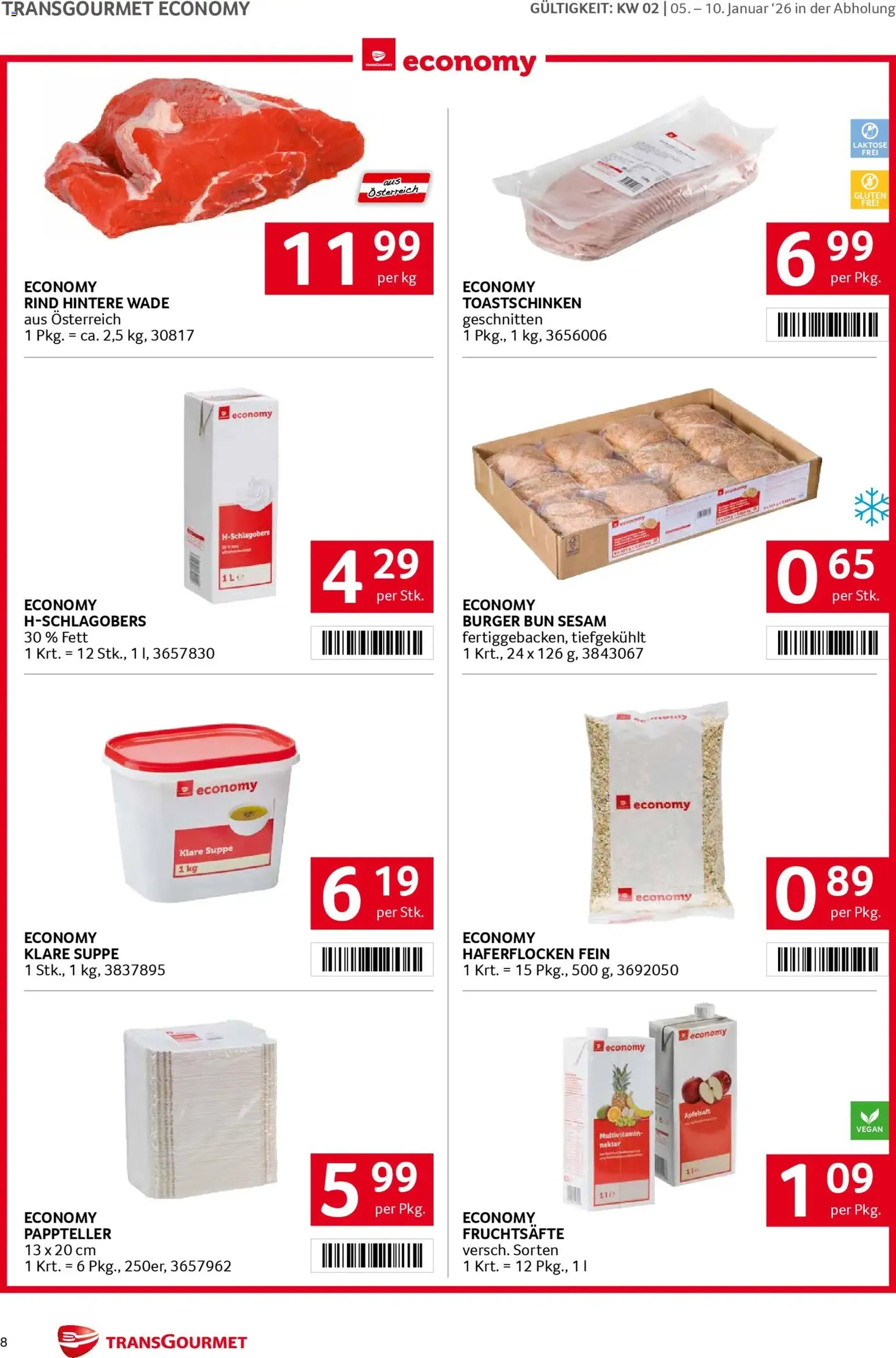 Transgourmet Flugblatt - Gültiger Prospekt ab 05.01.2026, Seite 8 von insgesamt 35