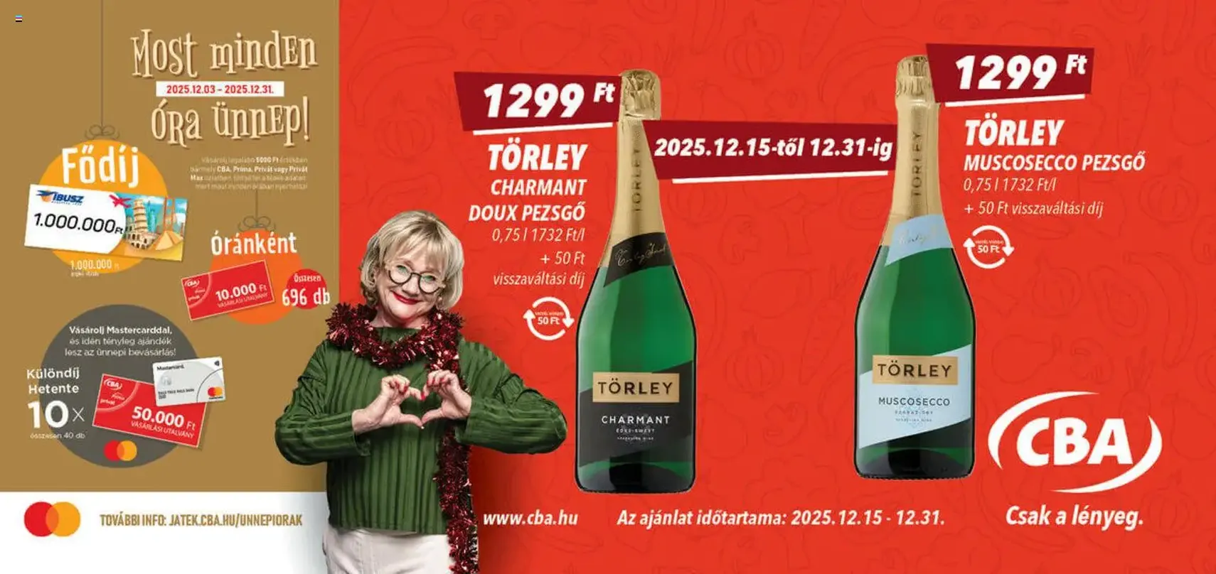 CBA - Óriásplakátok - 2025.12.05. érvényes szórólap 3 oldal 5 oldalból