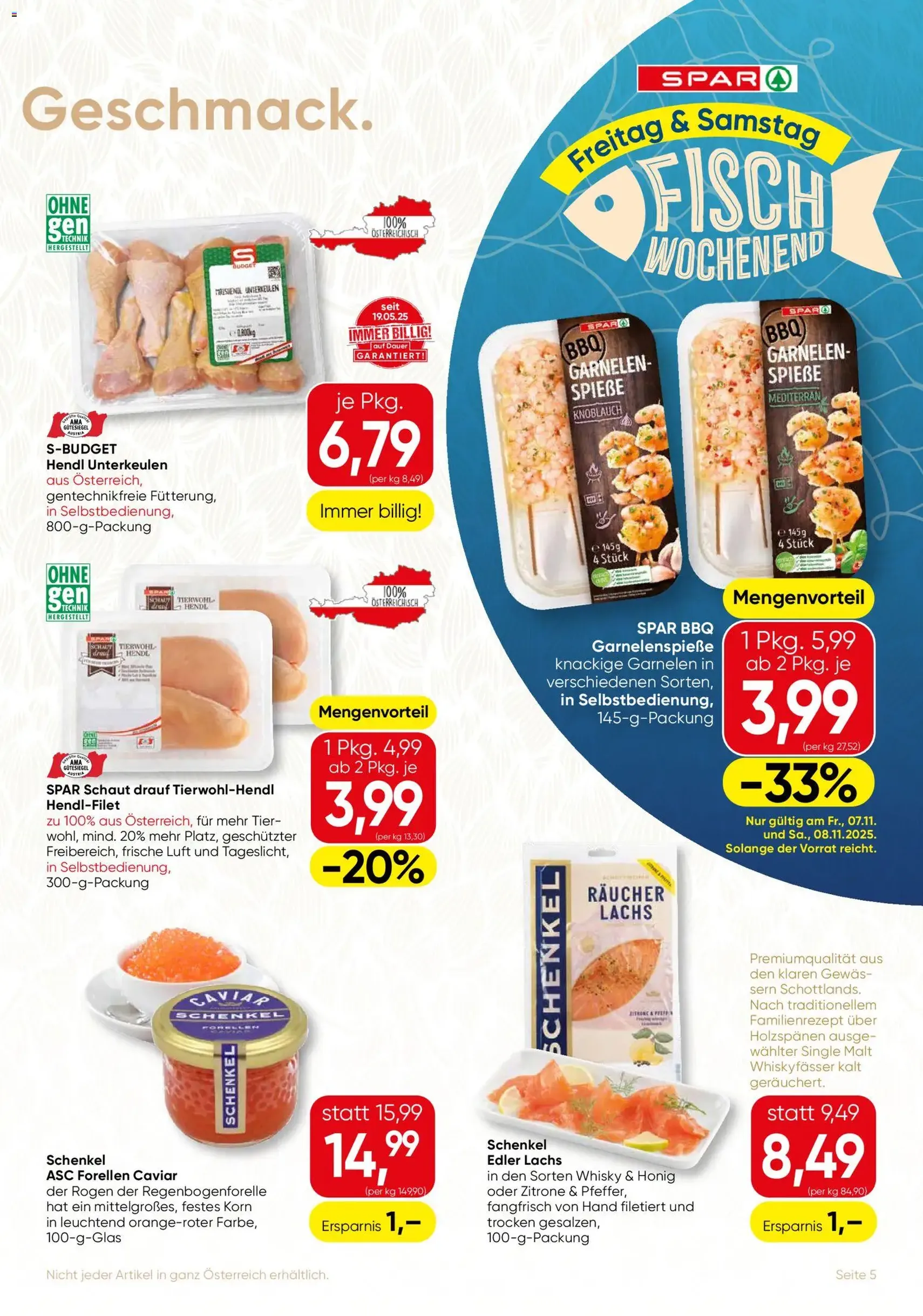 SPAR Gourmet Flugblatt - Gültiger Prospekt ab 06.11.2025, Seite 5 von insgesamt 12