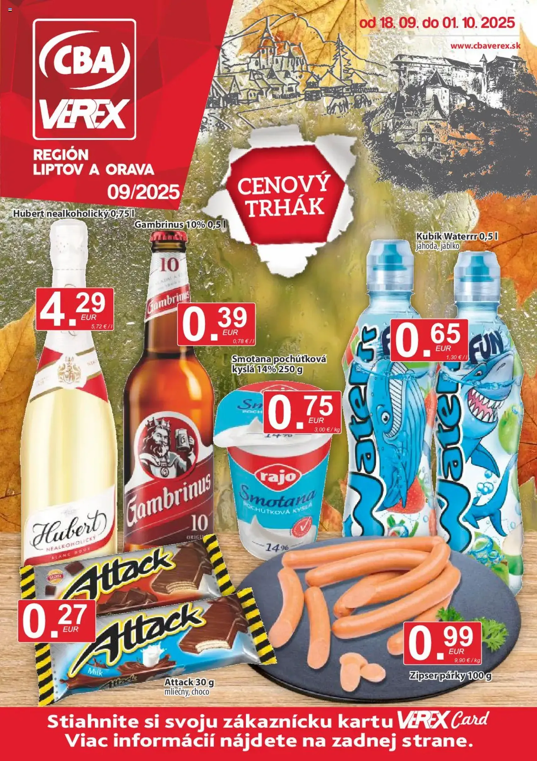 CBA Verex leták - platný leták od 18.09.2025 strana 1 z 12