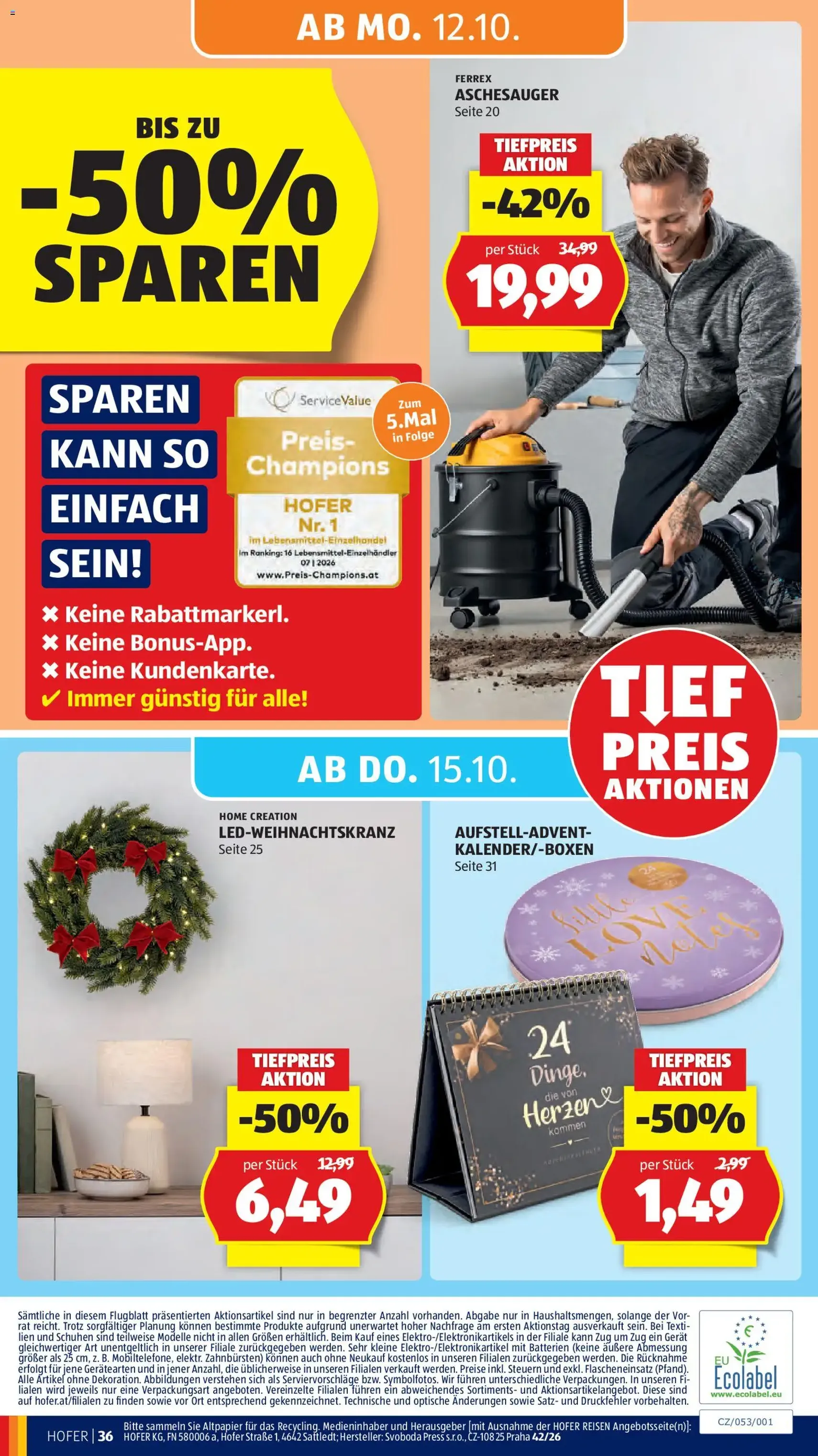 Hofer Flipbook - Gültiger Prospekt ab 09.10.2026, Seite 46 von insgesamt 46