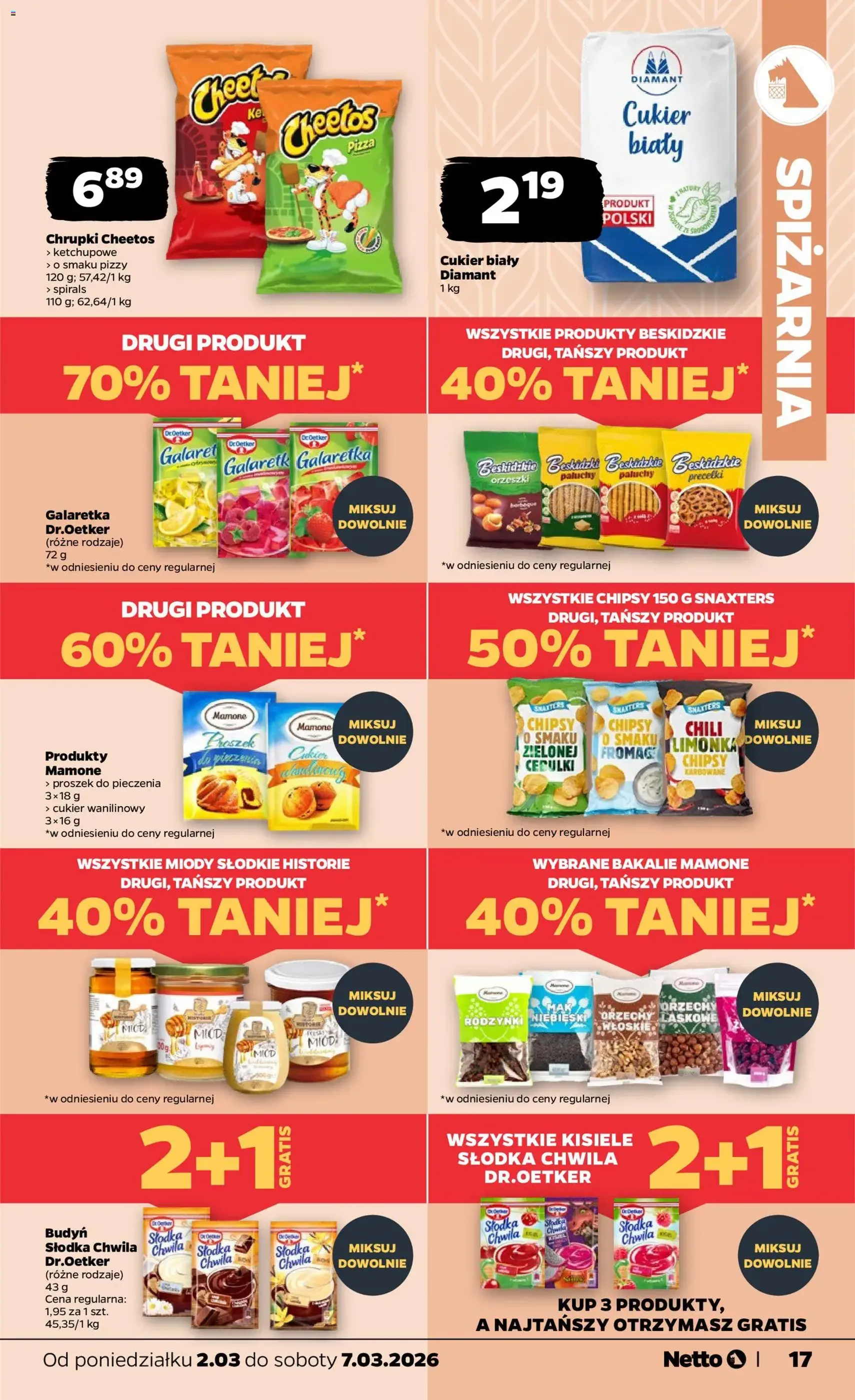 Netto gazetka od poniedziałku spożywcza - ważny gazetka od 02.03.2026 strona 17 z 33
