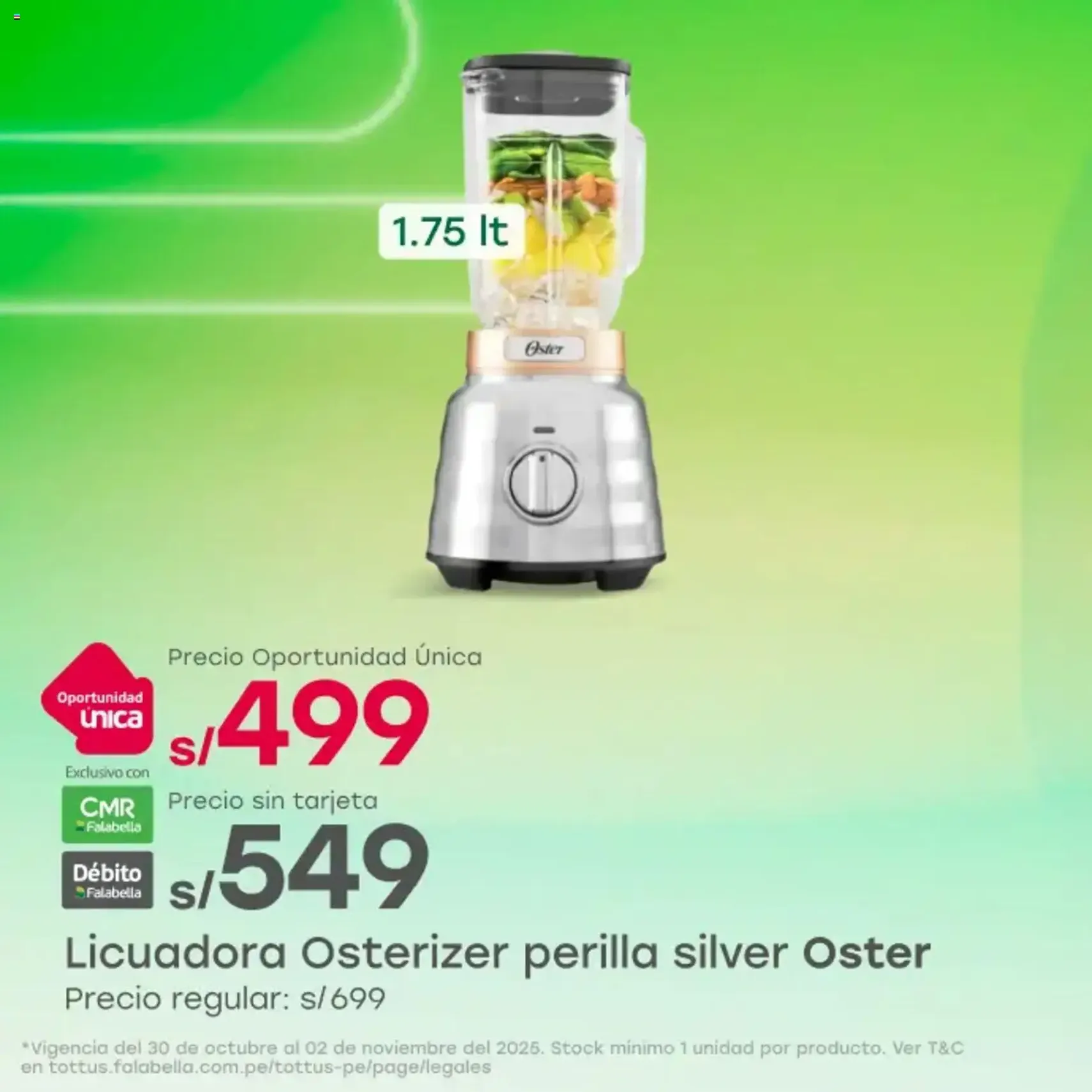 Catálogo Tottus - folleto válido desde 30/10/2025 página 1 de 4