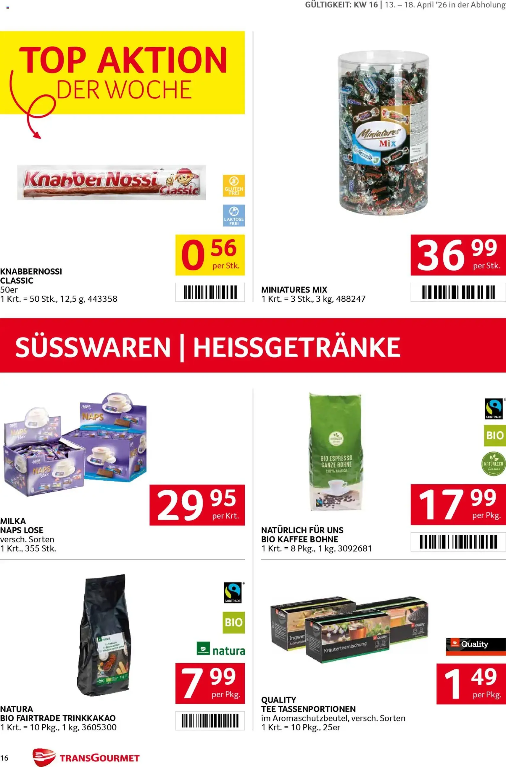 Transgourmet Flugblatt - Gültiger Prospekt ab 13.04.2026, Seite 16 von insgesamt 28