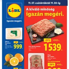 Lidl Akciós újság - szórólap előnézete érvényes 2025.11.27. -tól