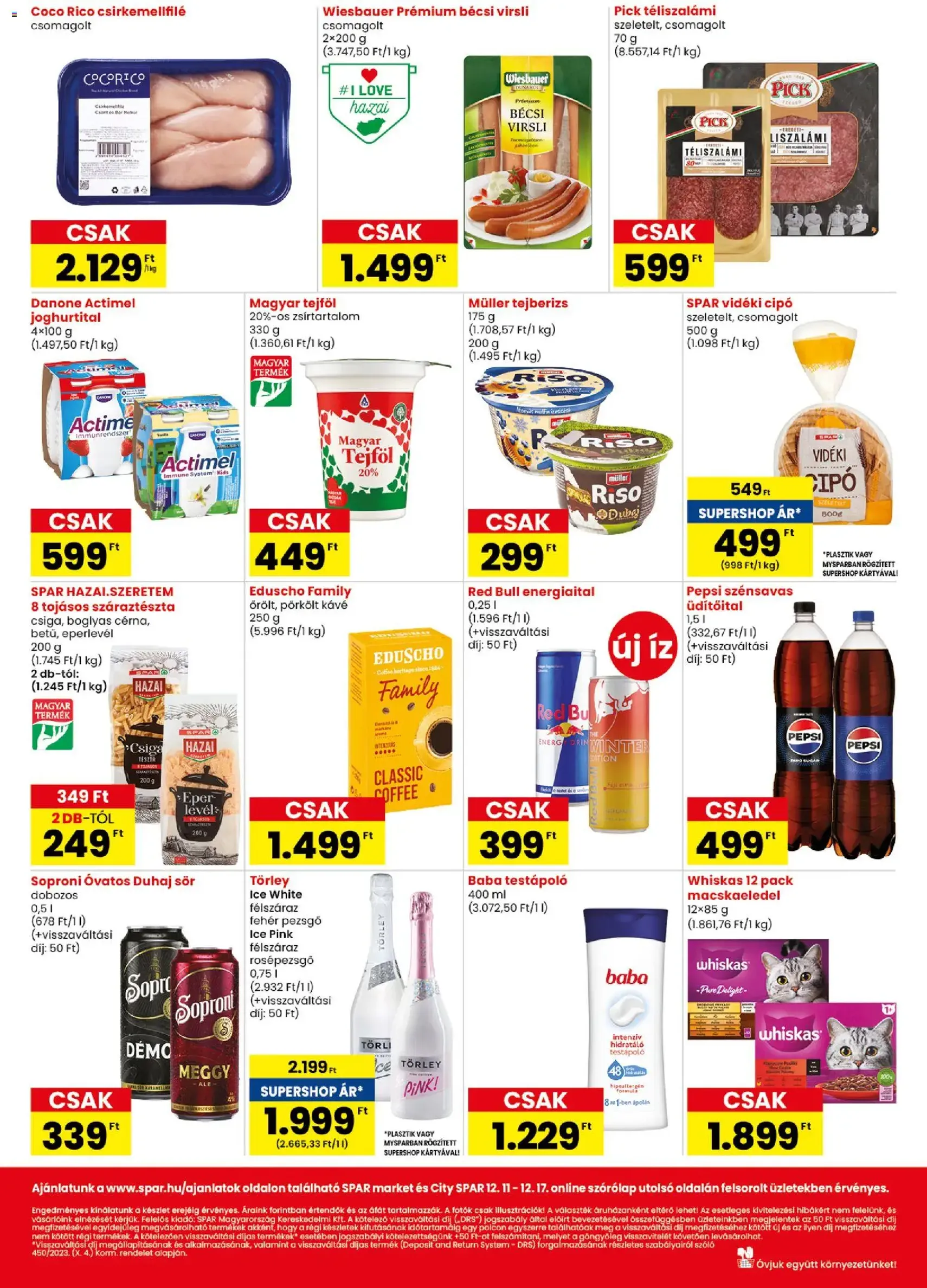 Spar Market Akciós újság - 2025.12.11. érvényes szórólap 2 oldal 3 oldalból