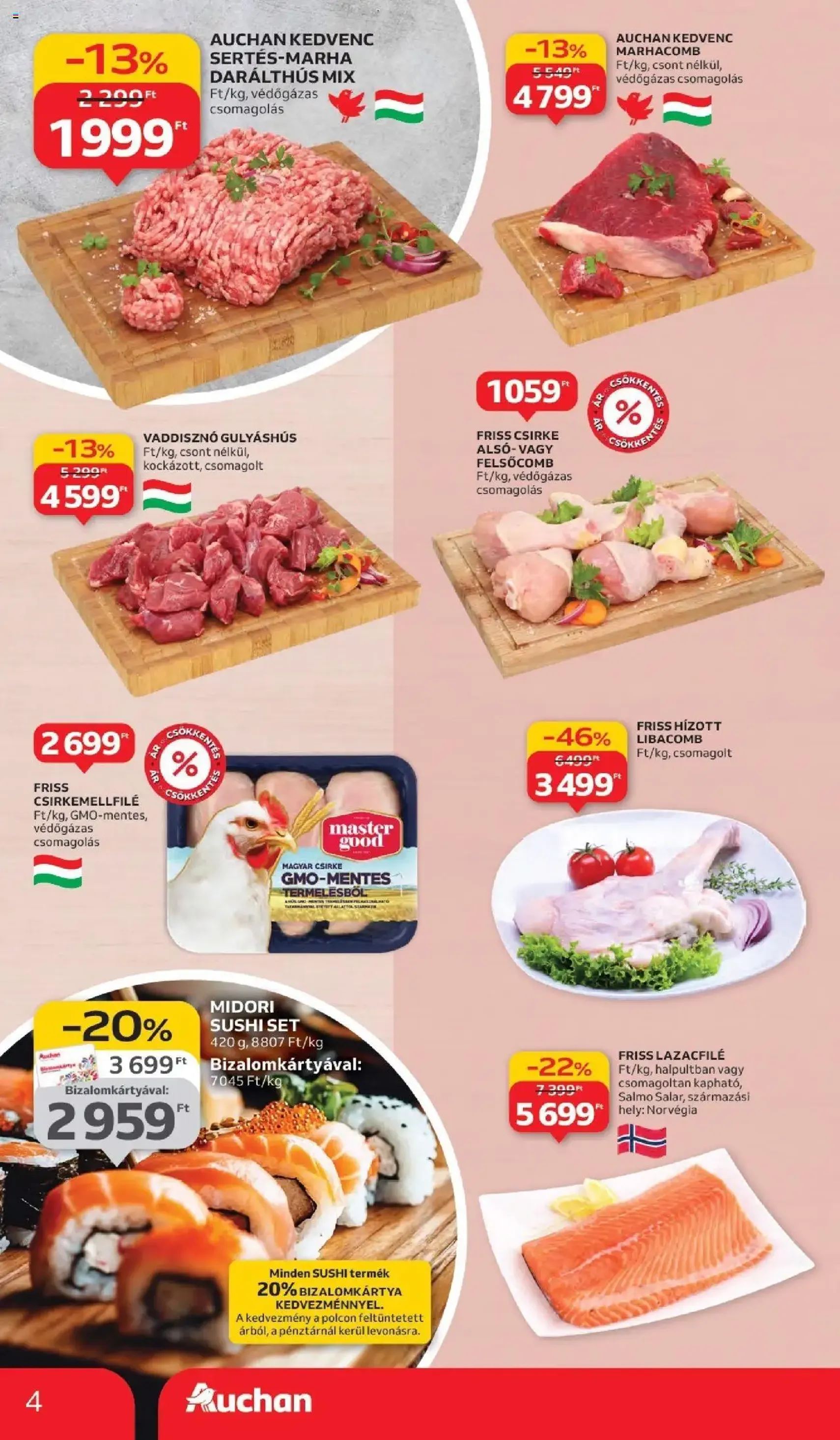 Auchan Akciós újság - 2025.09.11. érvényes szórólap 4 oldal 42 oldalból Auchan Akciós újság - 2025.09.11. érvényes szórólap 4 oldal 42 oldalból
