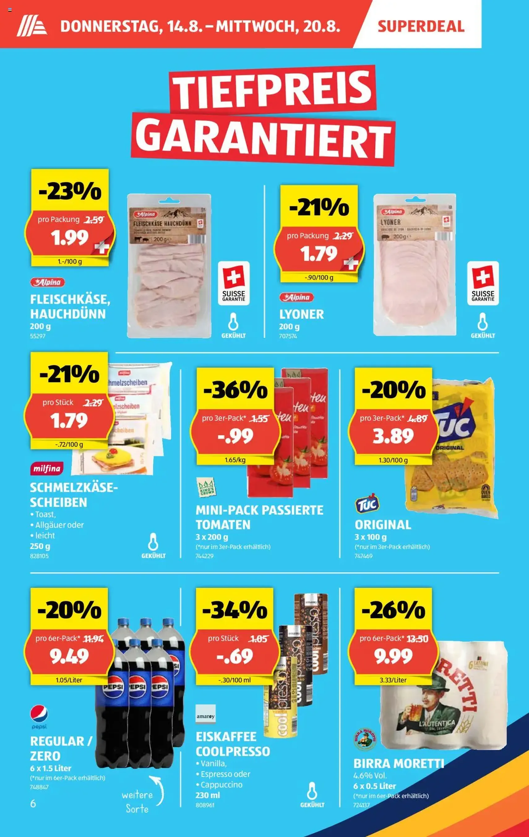 Aldi Aktionen - Gültiger Prospekt ab 14.08.2025, Seite 6 von insgesamt 31 Aldi Aktionen - Gültiger Prospekt ab 14.08.2025, Seite 6 von insgesamt 31