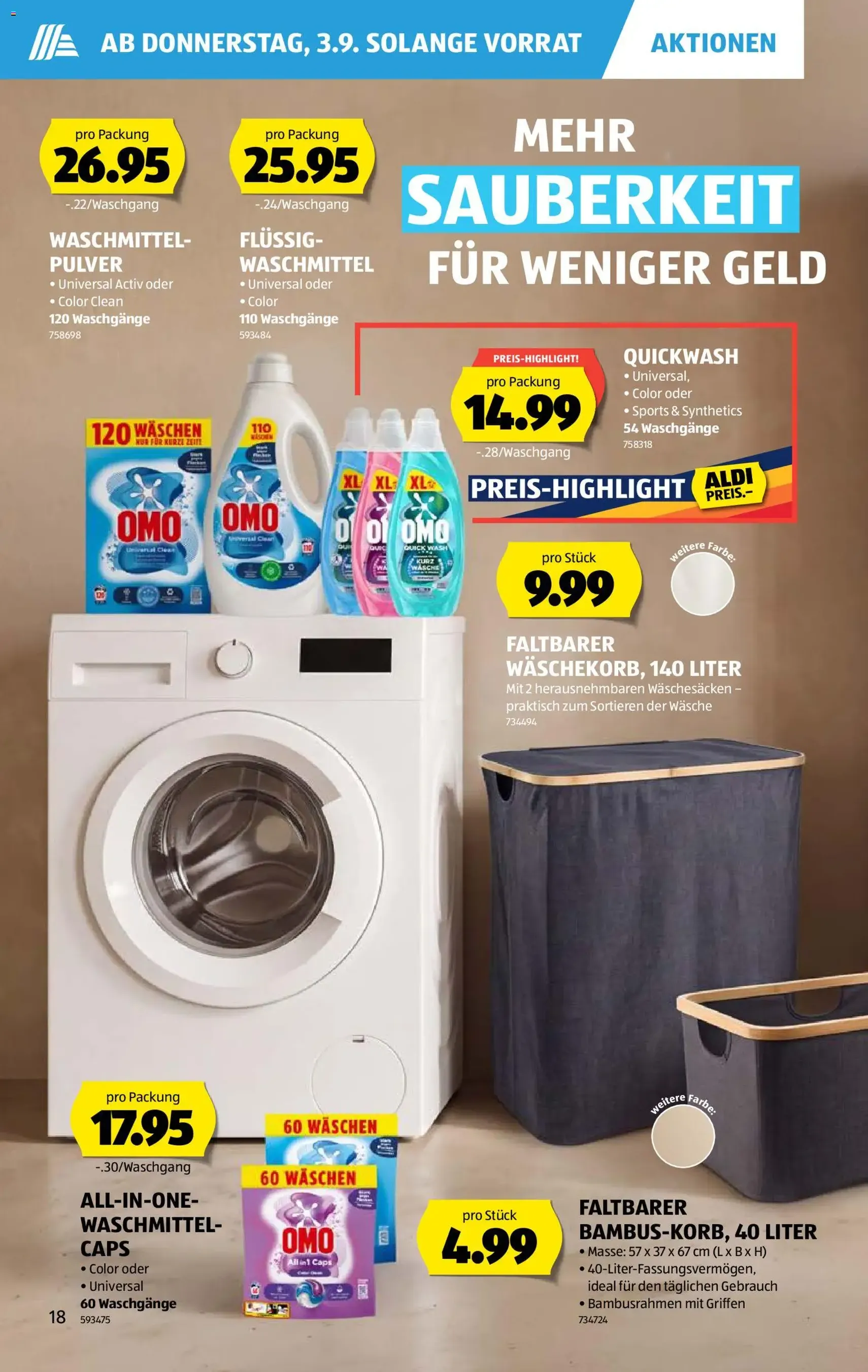 Aldi aktionen - Gültiger Prospekt ab 03.09.2026, Seite 18 von insgesamt 44