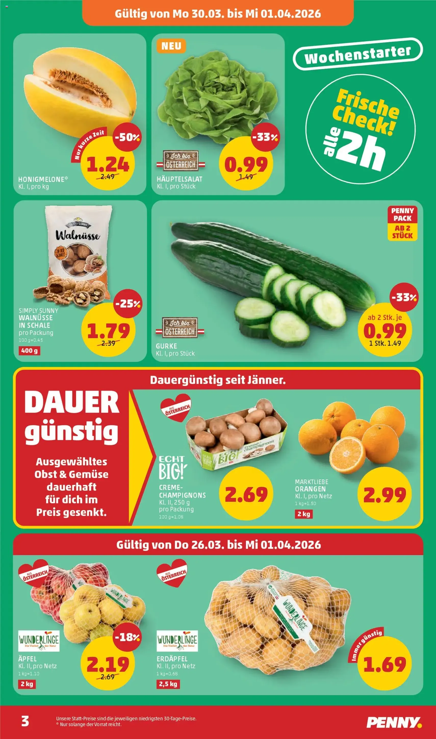 Penny Markt - Flugblatt - Gültiger Prospekt ab 26.03.2026, Seite 3 von insgesamt 32