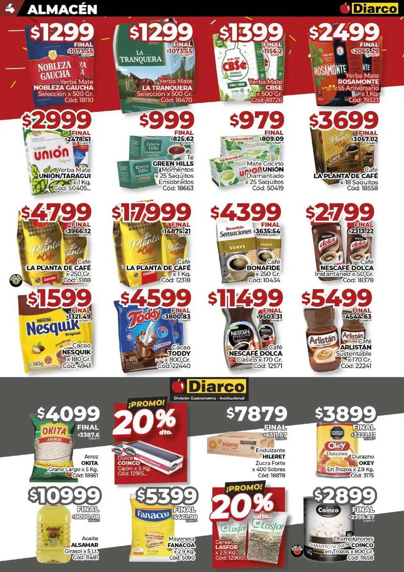 Diarco ofertas - folleto válido desde 18/08/2025 página 4 de 22 Diarco ofertas - folleto válido desde 18/08/2025 página 4 de 22