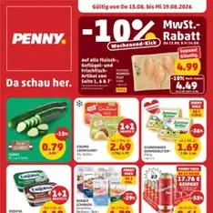Penny Markt - Flugblatt - Prospekt Vorschau gültig ab 13.08.2026