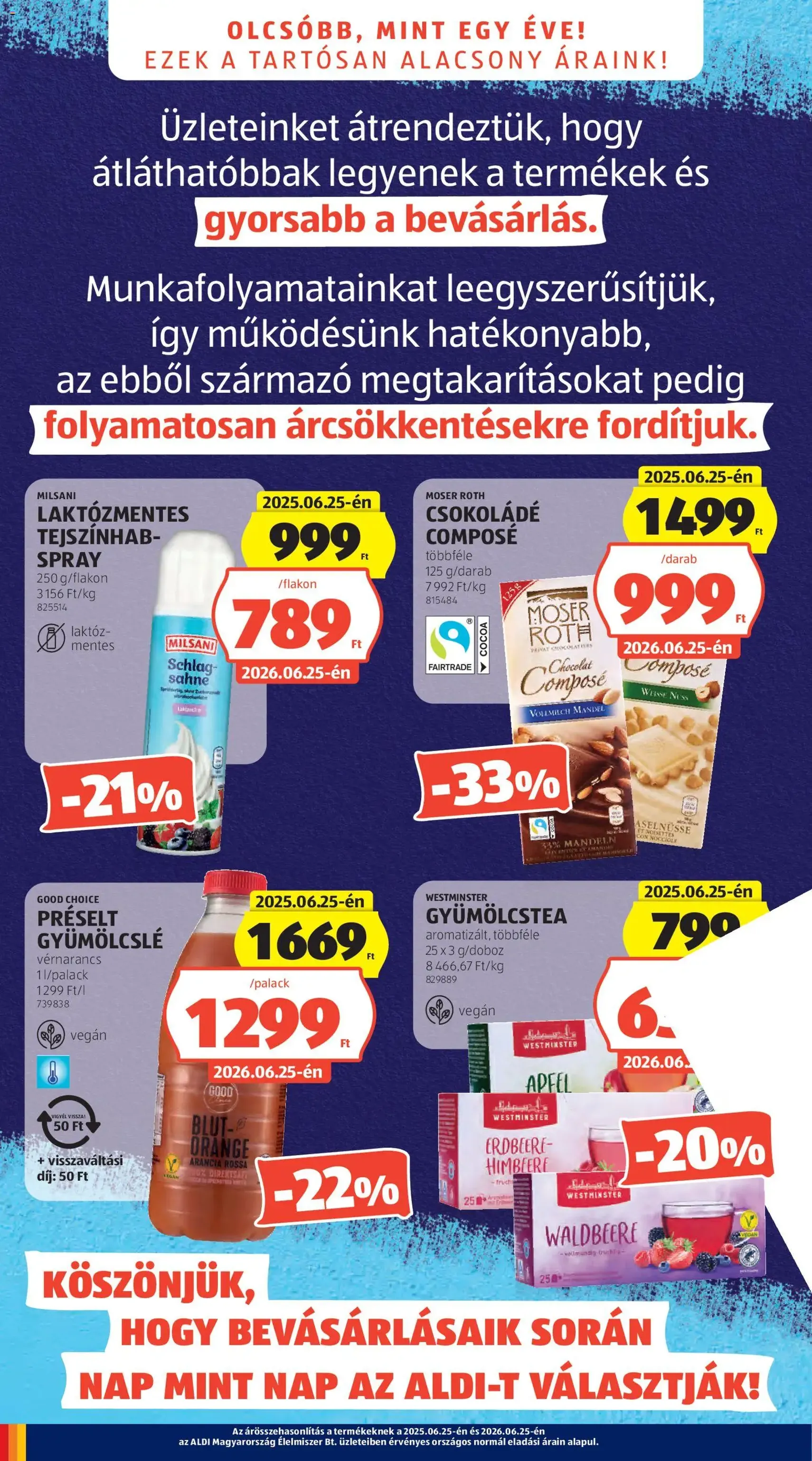 Aldi akciós újság - 2026.06.25. érvényes szórólap 4 oldal 62 oldalból