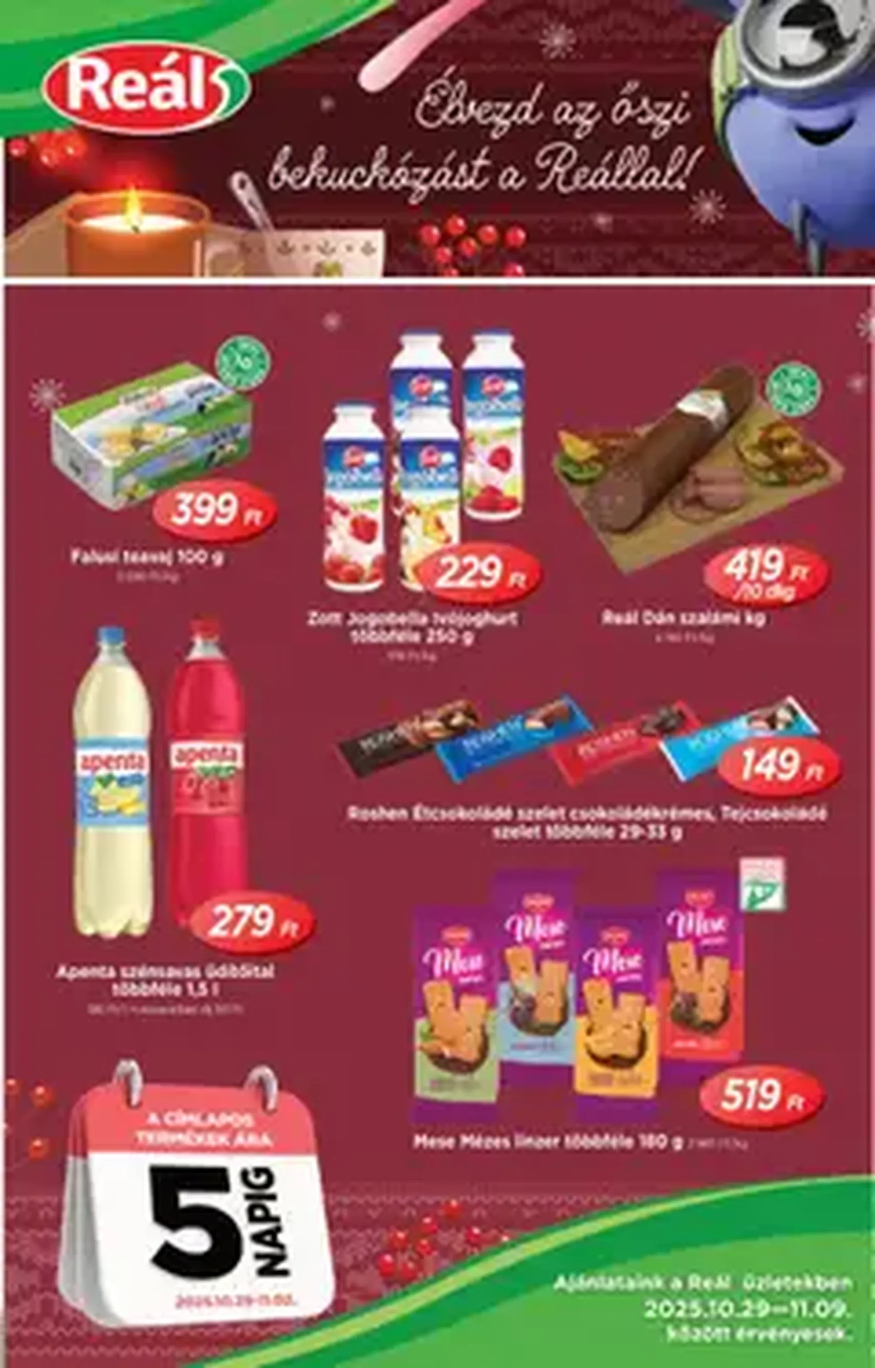 Reál Akciós újság - 2025.10.29. érvényes szórólap 1 oldal 1 oldalból