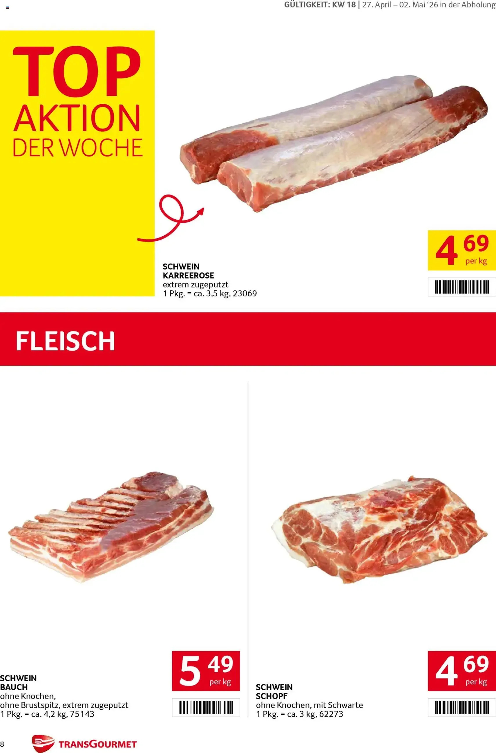 Transgourmet Flugblatt - Gültiger Prospekt ab 27.04.2026, Seite 8 von insgesamt 31