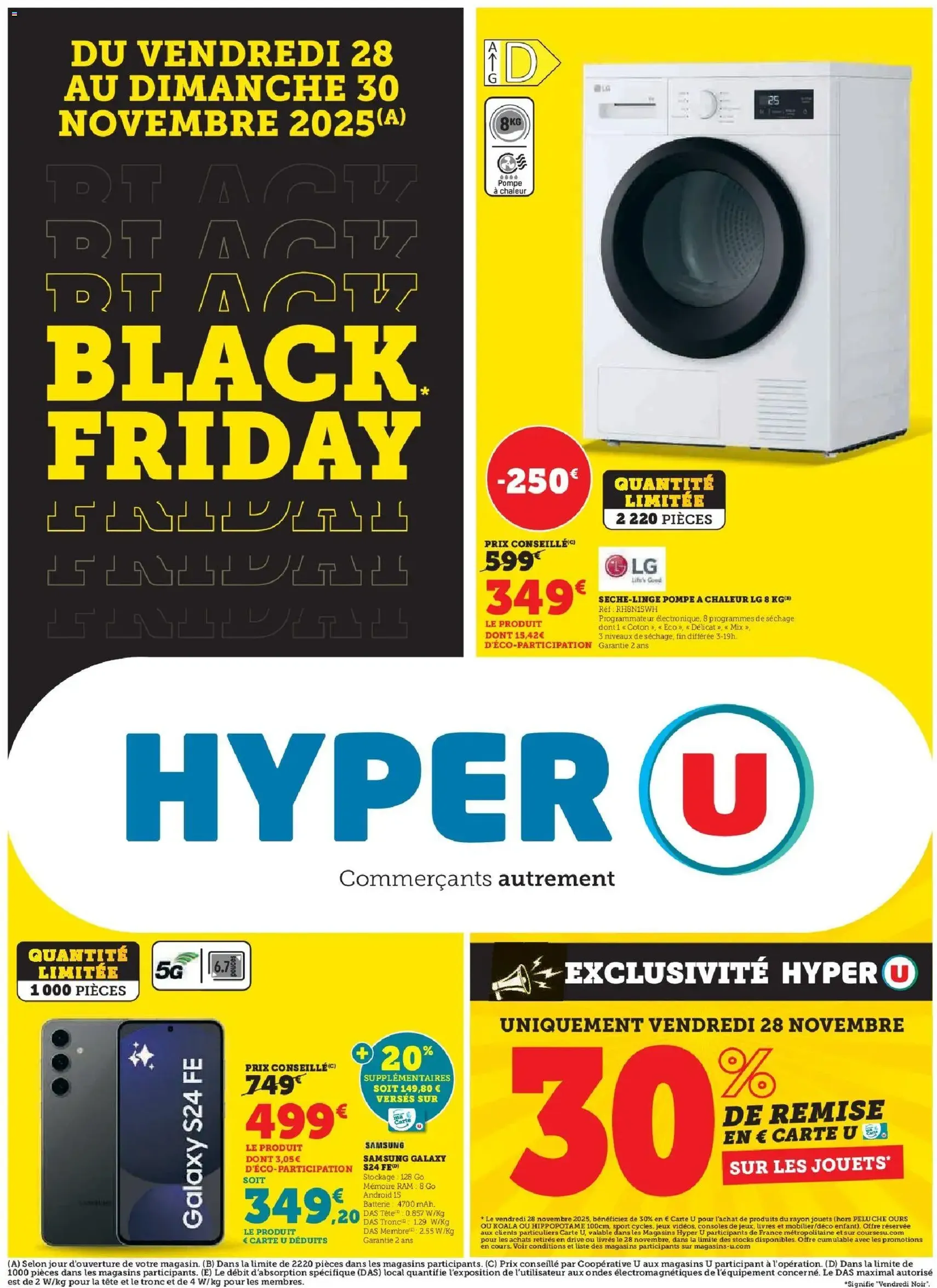 Hyper U Black Friday - brochure valable à partir du 28/11/2025, page 1 sur 6