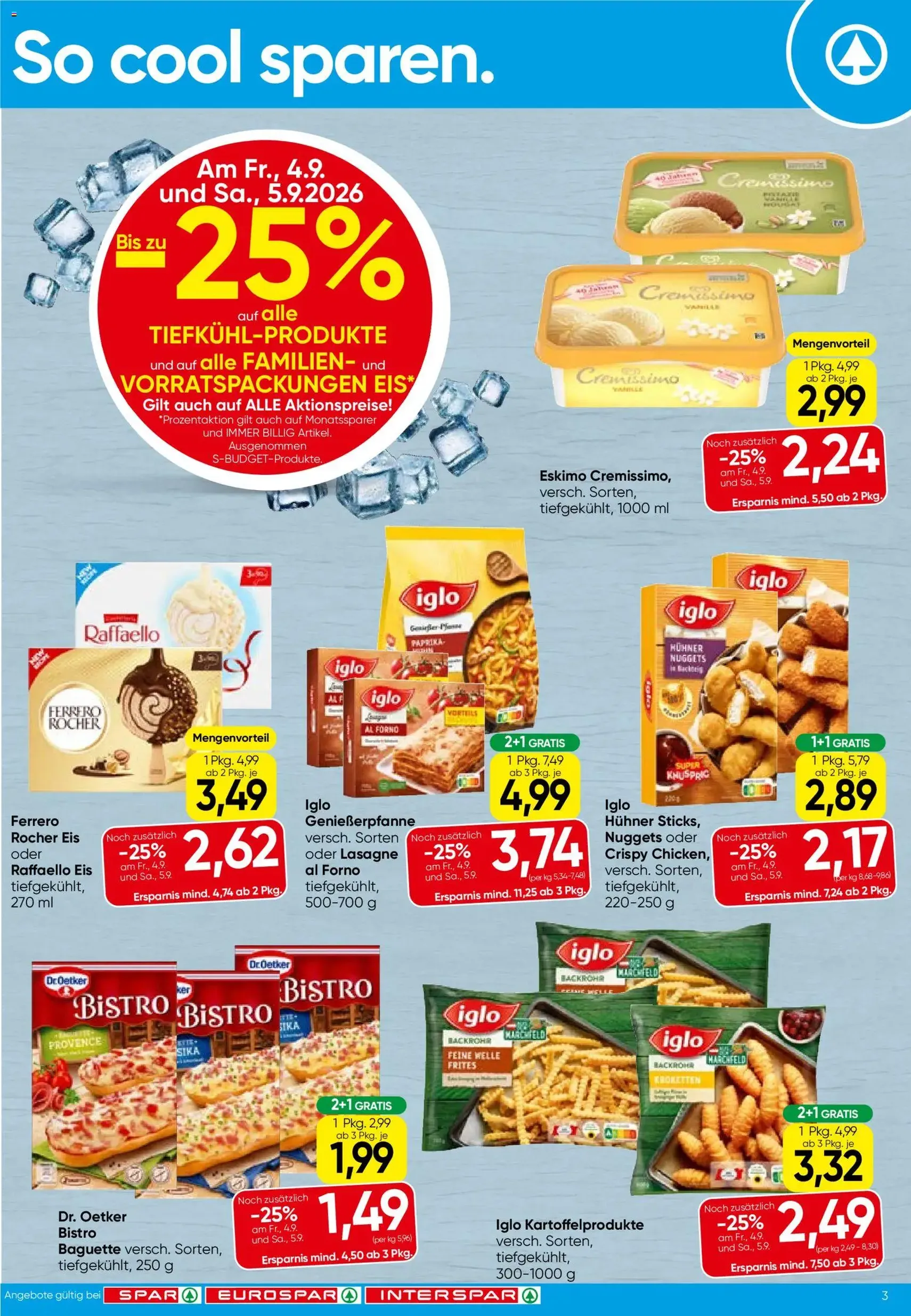 Spar - Flugblatt - Gültiger Prospekt ab 03.09.2026, Seite 3 von insgesamt 16