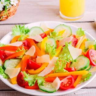 Recipe preview Vegetable salad with cheese