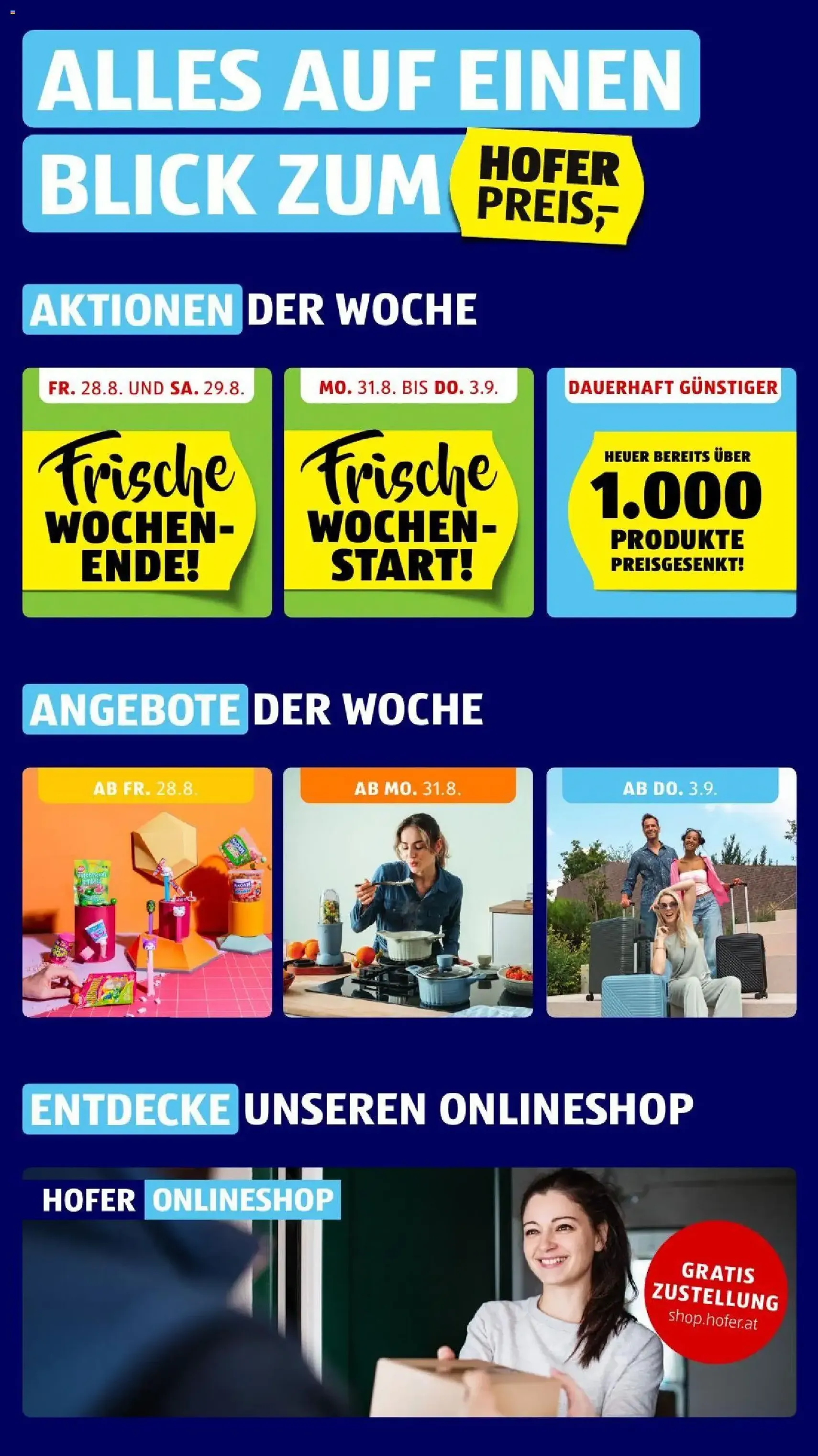 Hofer Flugblatt - Gültiger Prospekt ab 28.08.2026, Seite 2 von insgesamt 45