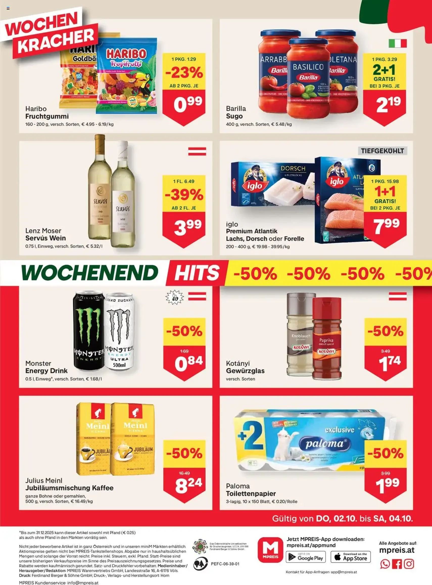 MPREIS Flugblatt - Gültiger Prospekt ab 02.10.2025, Seite 16 von insgesamt 16