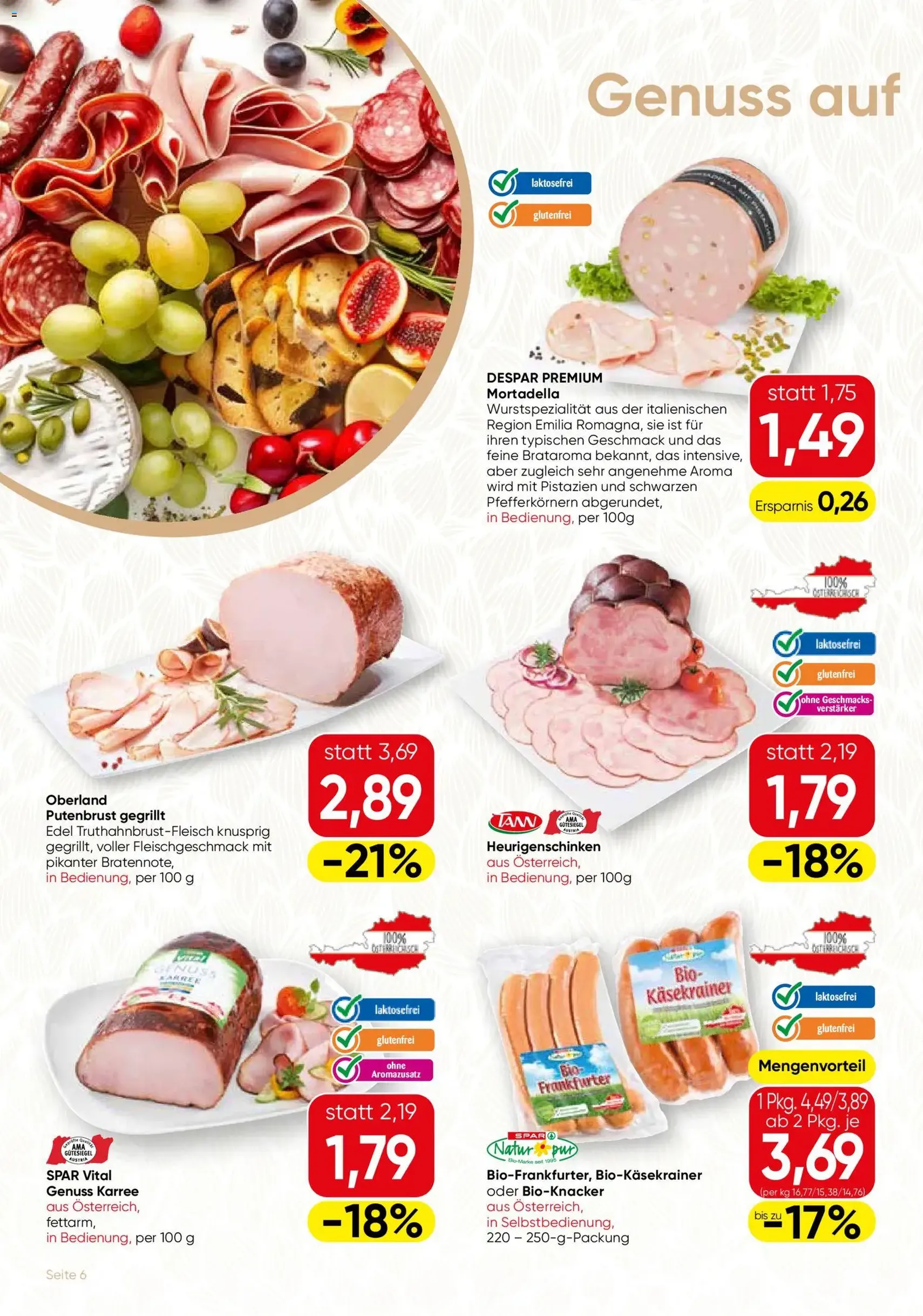 SPAR Gourmet Flugblatt - Gültiger Prospekt ab 01.07.2026, Seite 6 von insgesamt 12