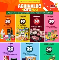Vista previa del folleto Ara - Ahorra con precios bajos y ofertas en la canasta familiar | ara válido desde 02/10/2025
