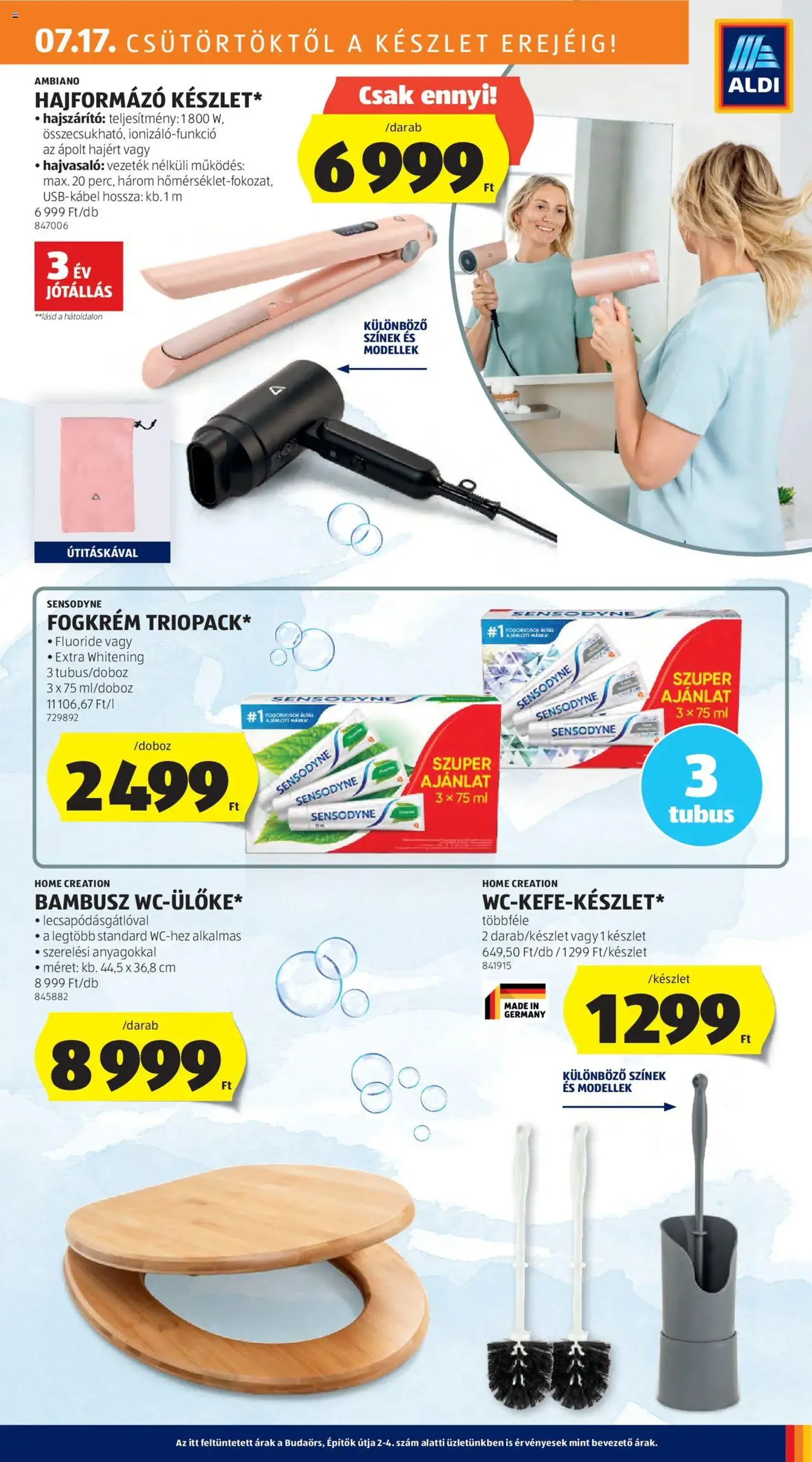 Aldi Akciós újság - 2025.07.17. érvényes szórólap 21 oldal 56 oldalból Aldi Akciós újság - 2025.07.17. érvényes szórólap 21 oldal 56 oldalból
