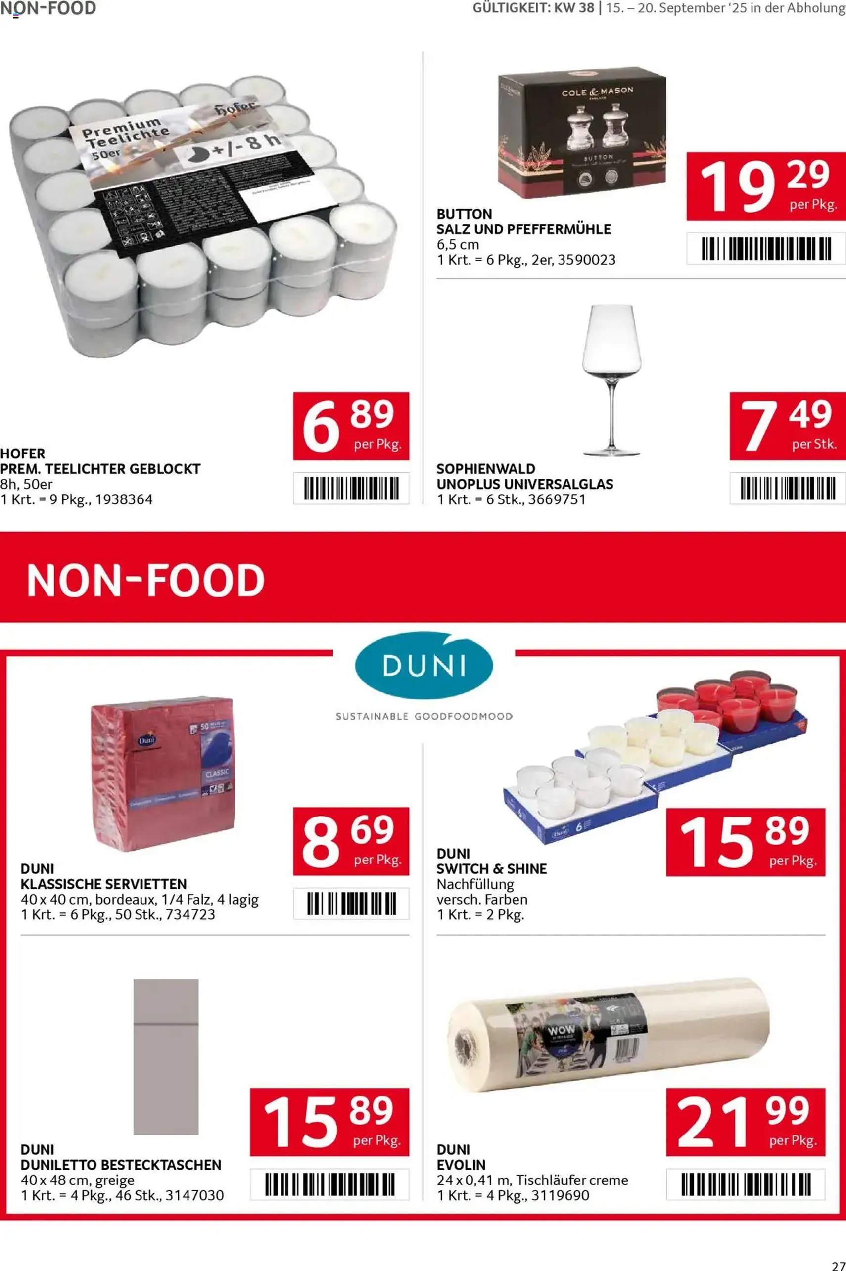 Transgourmet Flugblatt - Gültiger Prospekt ab 14.09.2025, Seite 27 von insgesamt 36 Transgourmet Flugblatt - Gültiger Prospekt ab 14.09.2025, Seite 27 von insgesamt 36