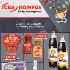 CBA Komfos leták - náhľad letáku platný od 19.09.2025