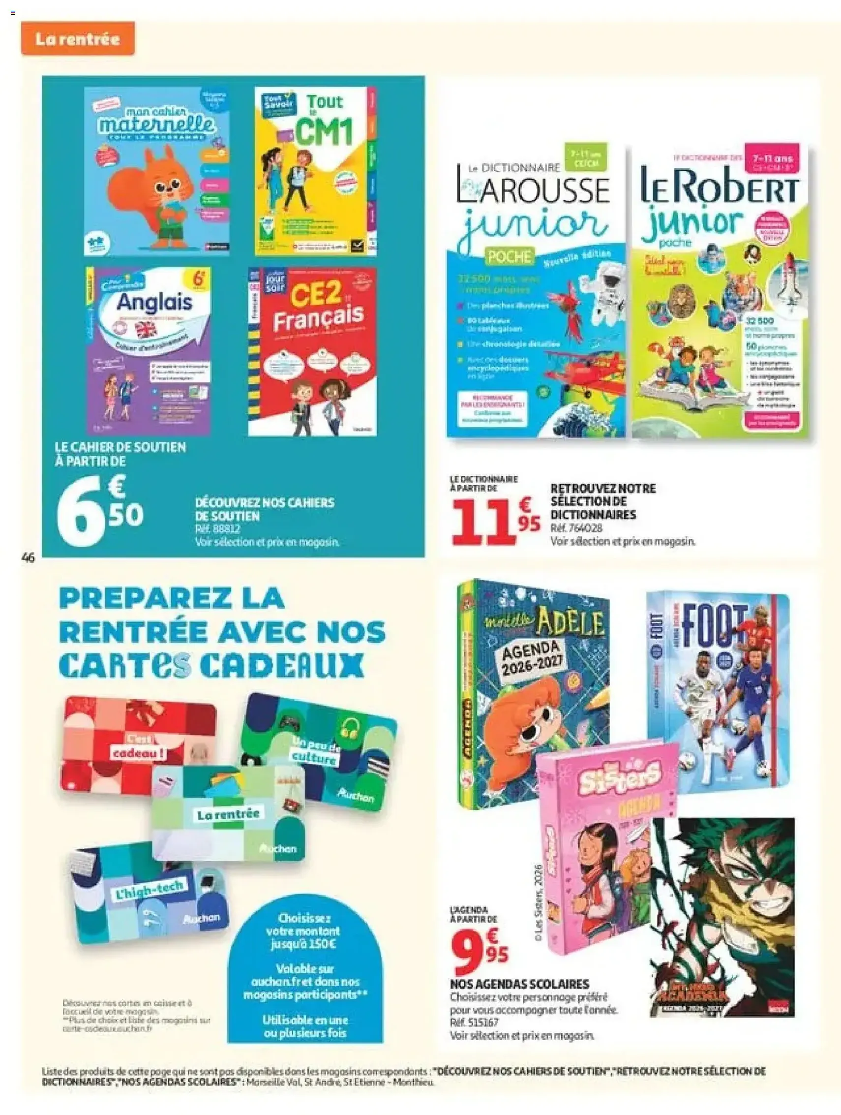 Auchan Promos XXL, rentrée - brochure valable à partir du 21/07/2026, page 46 sur 49