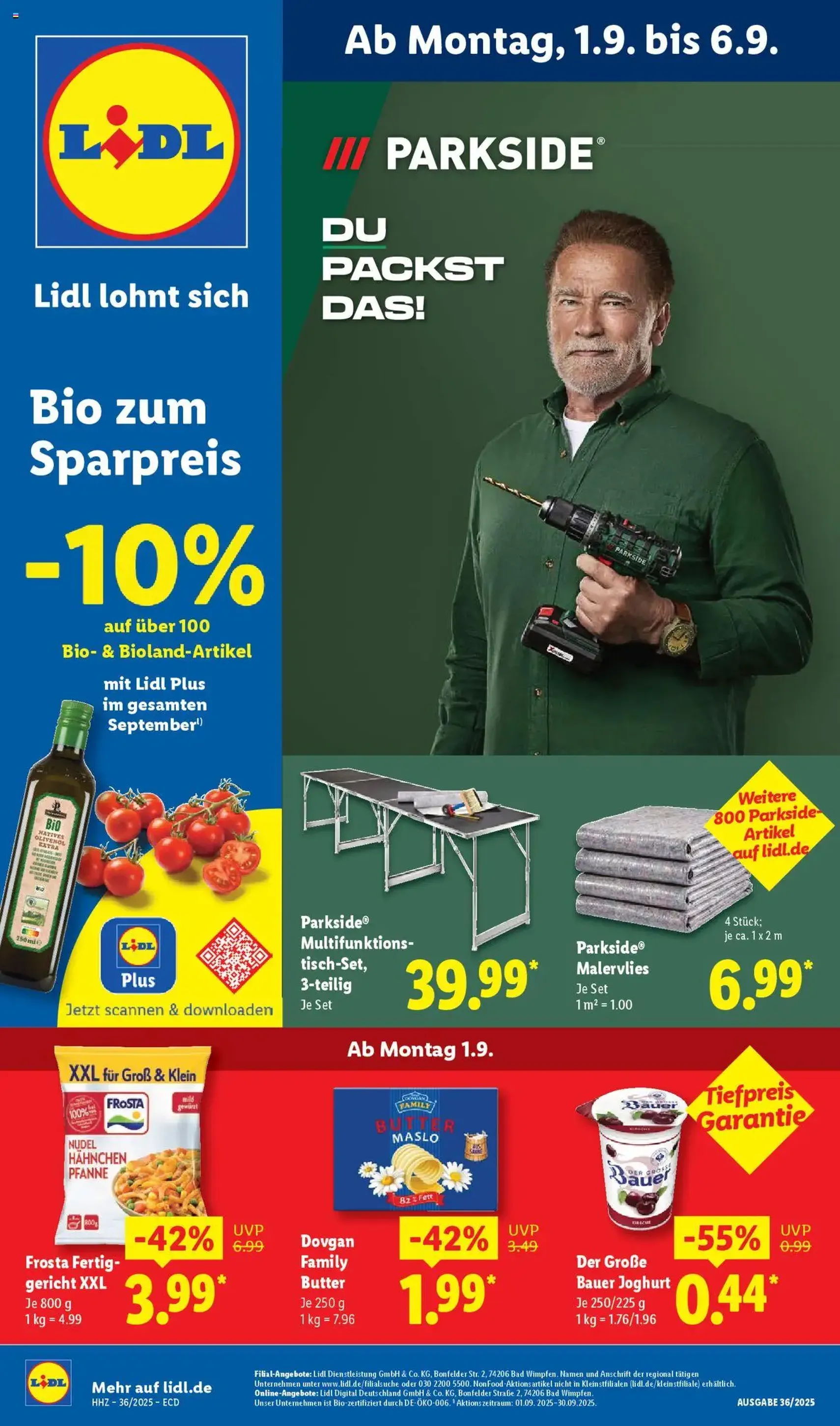 Lidl Prospekt - Gültiger Prospekt ab 01.09.2025, Seite 1 von insgesamt 72 Lidl Prospekt - Gültiger Prospekt ab 01.09.2025, Seite 1 von insgesamt 72