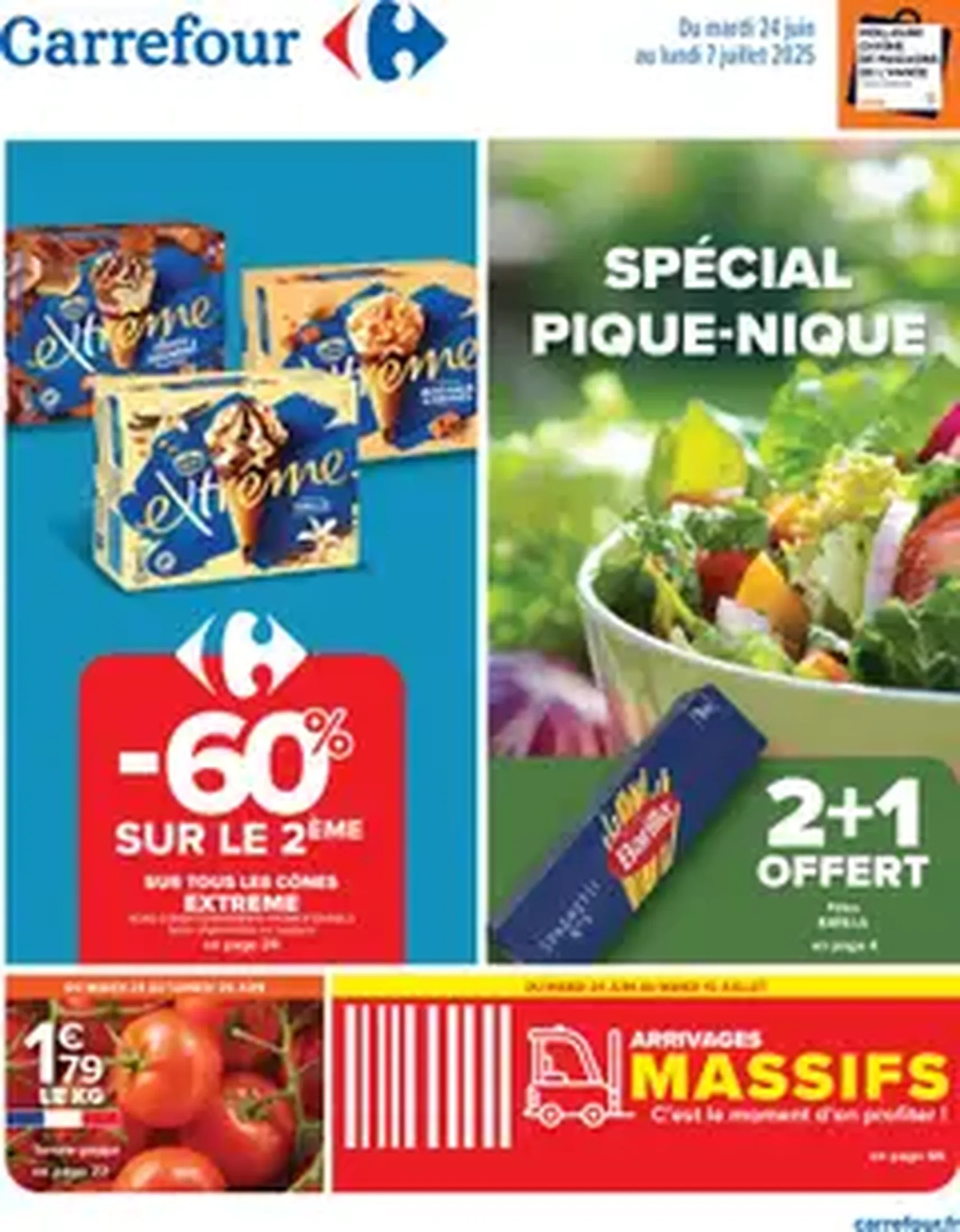 Carrefour catalogue semaine 26 - brochure valable à partir du 24/06/2025, page 1 sur 1