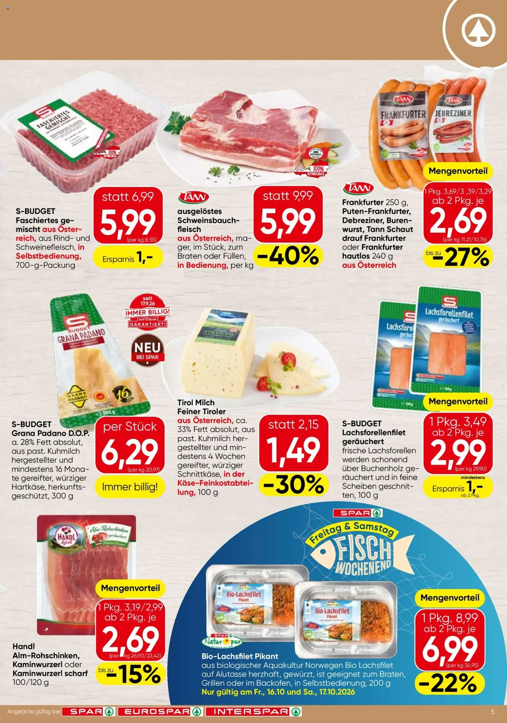 Spar Flugblatt - Gültiger Prospekt ab 15.10.2026, Seite 5 von insgesamt 18