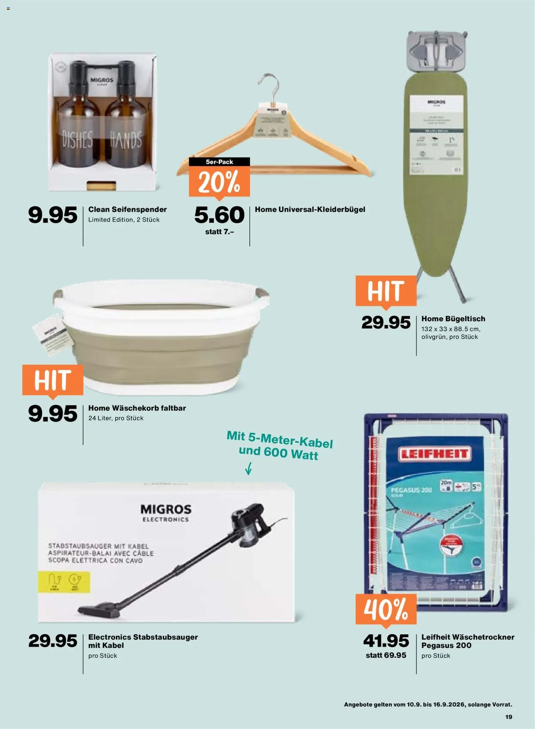 Migros aktionen - Gültiger Prospekt ab 10.09.2026, Seite 19 von insgesamt 24