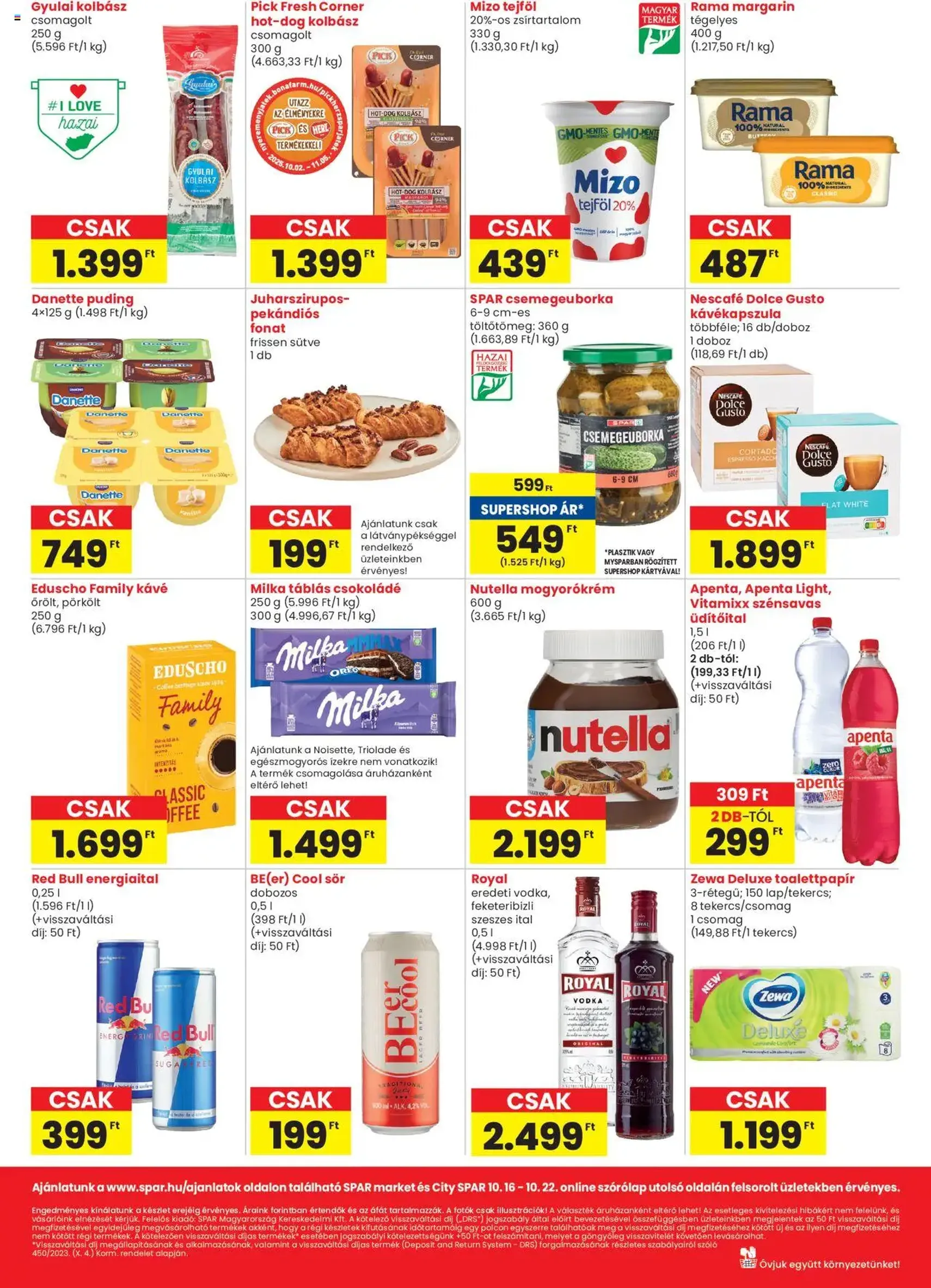 Spar Market Akciós újság - 2025.10.16. érvényes szórólap 2 oldal 3 oldalból