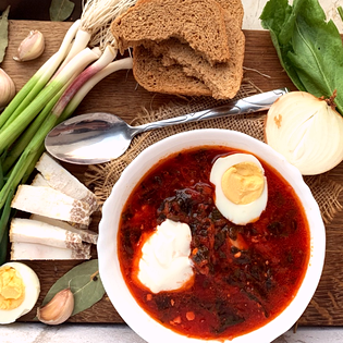 Voorvertoning van recept Borscht vegetarische Russische keuken