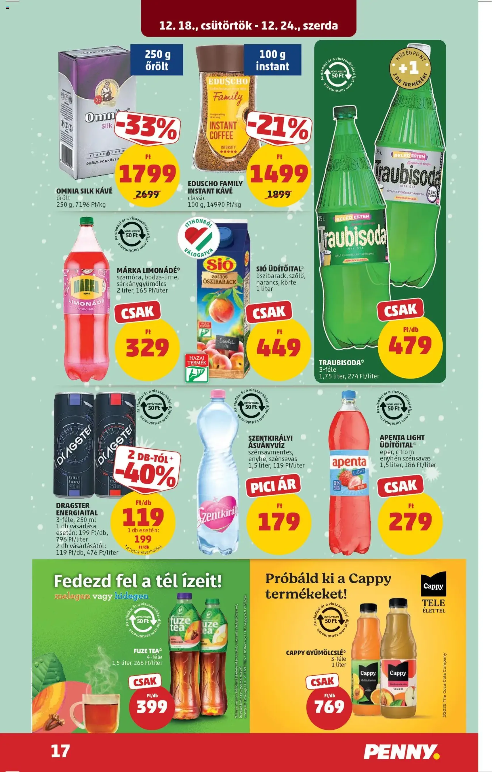 PENNY Akciós újság - 2025.12.18. érvényes szórólap 21 oldal 47 oldalból