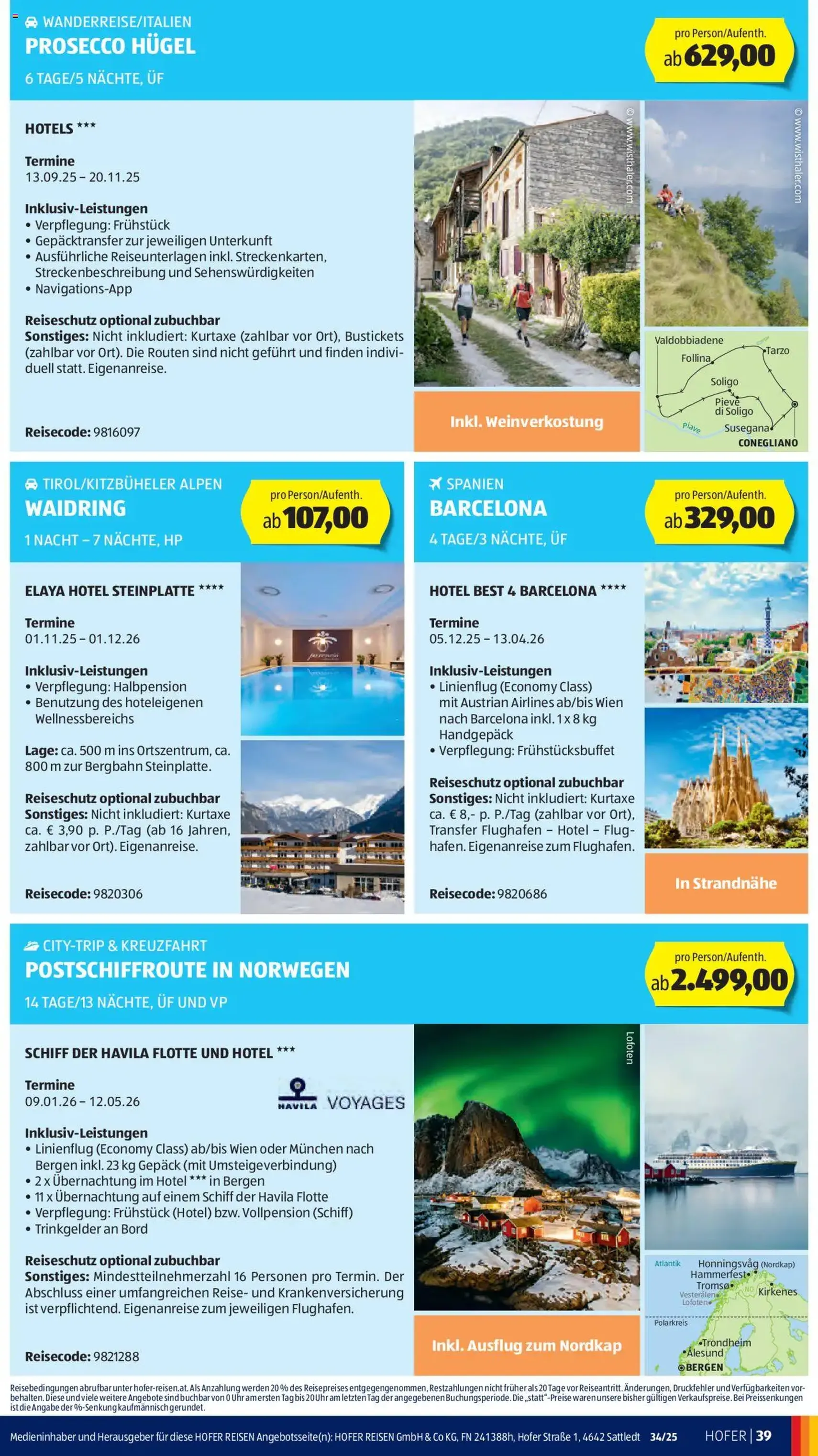 Hofer Flugblatt - Gültiger Prospekt ab 14.08.2025, Seite 43 von insgesamt 45