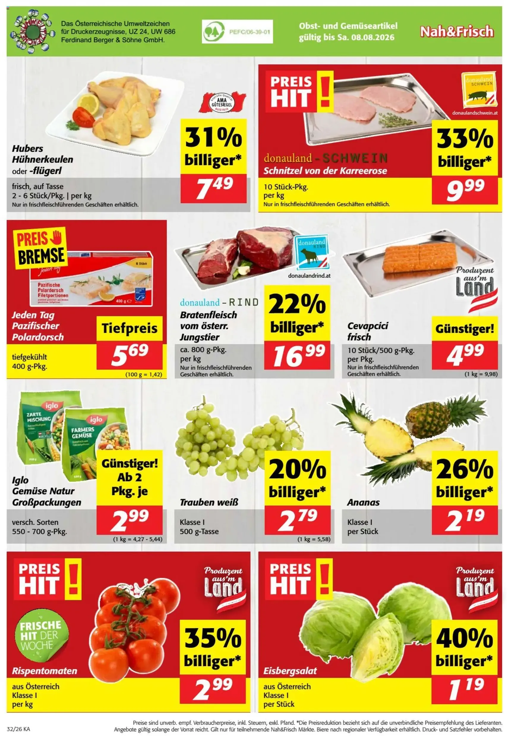 Nah und Frisch Flugblatt - Gültiger Prospekt ab 05.08.2026, Seite 8 von insgesamt 8
