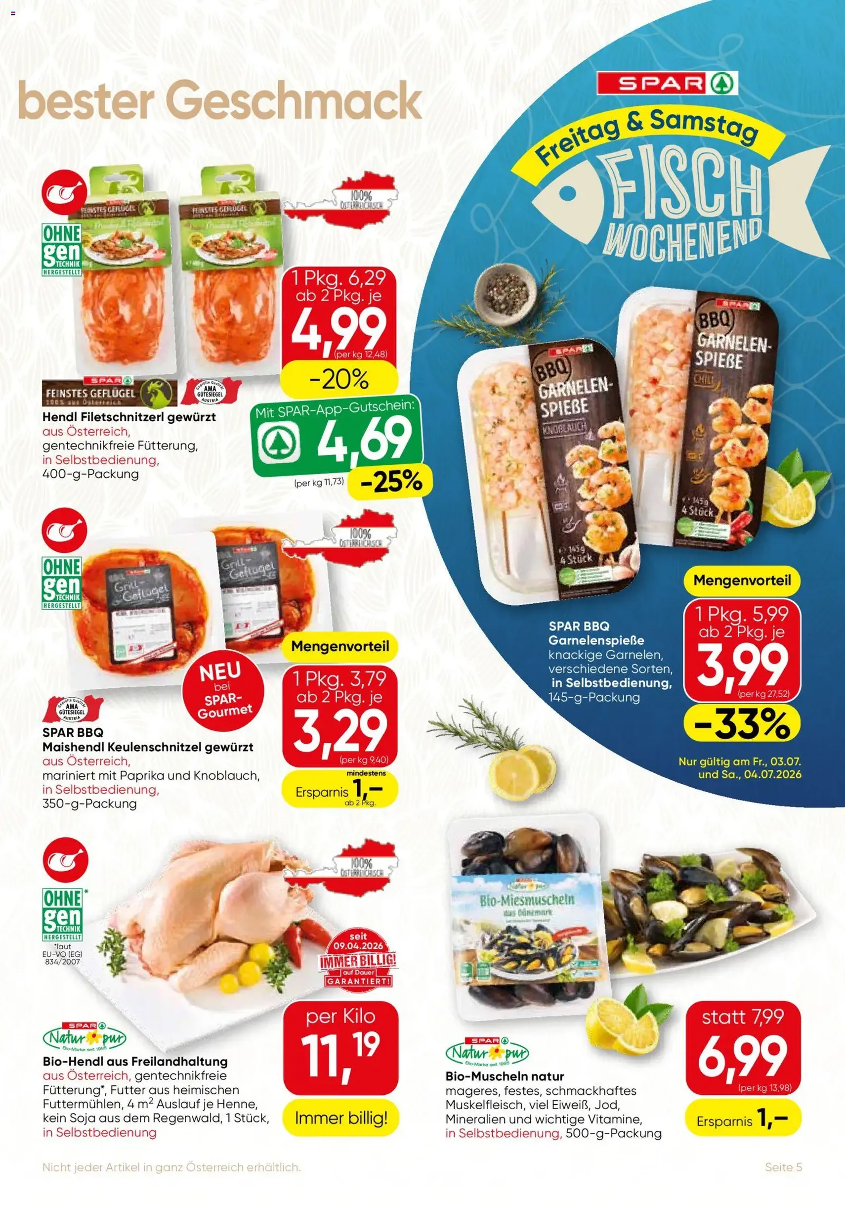 SPAR Gourmet Flugblatt - Gültiger Prospekt ab 01.07.2026, Seite 5 von insgesamt 12