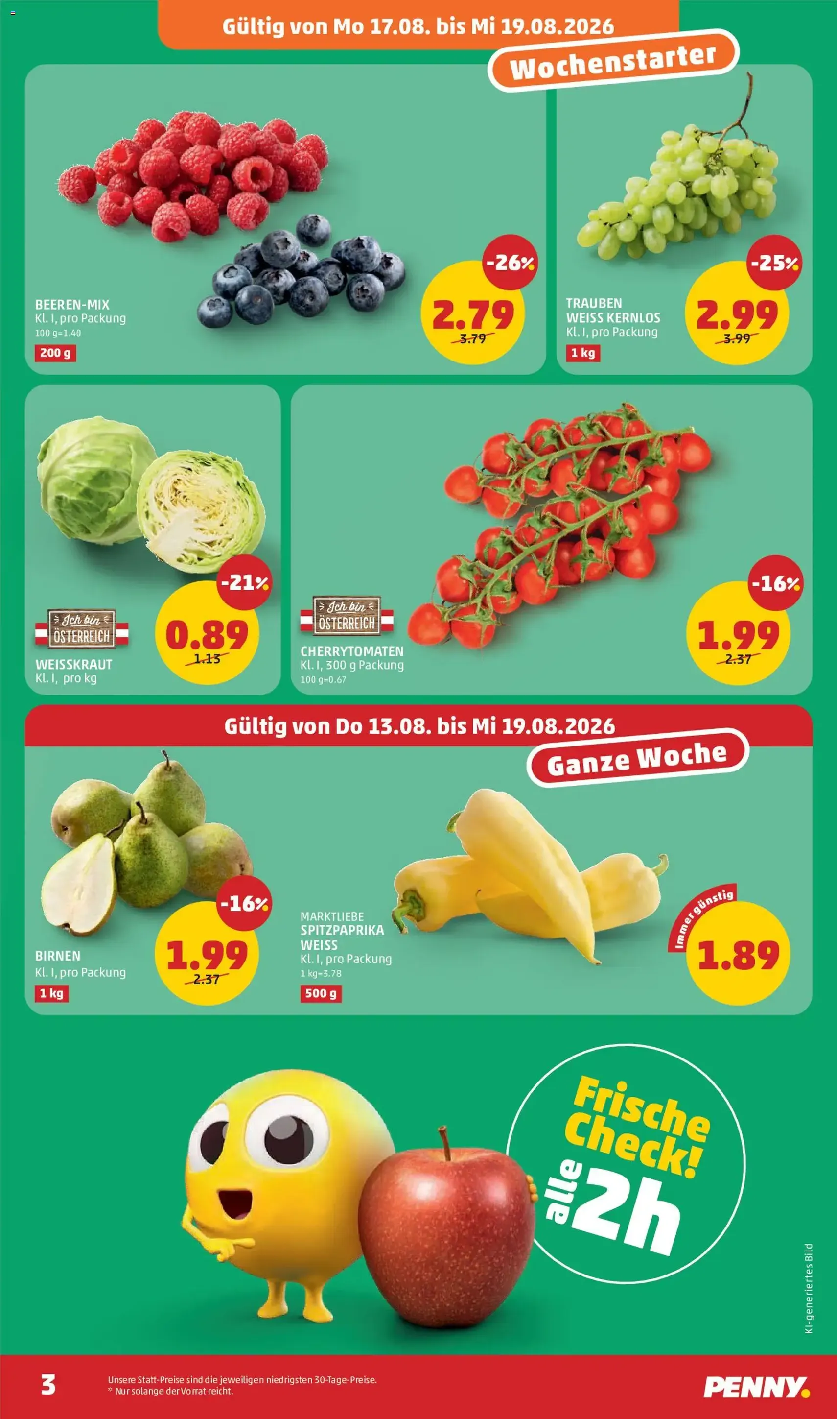 Penny Markt - Flugblatt - Gültiger Prospekt ab 13.08.2026, Seite 3 von insgesamt 32