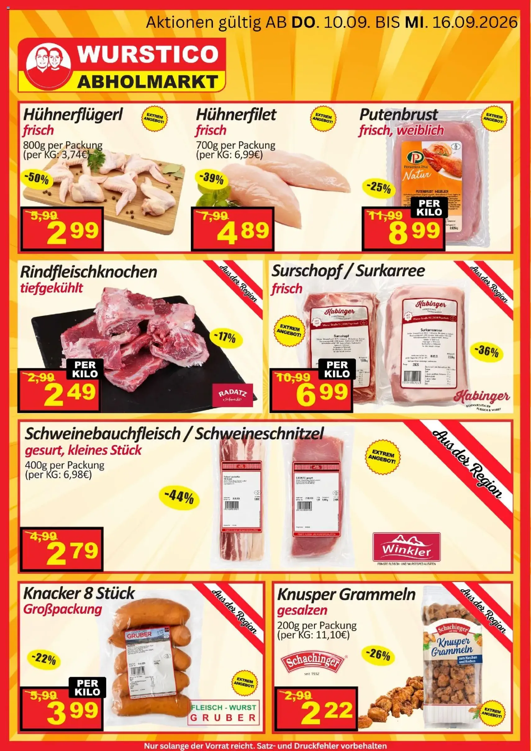 Wurstico Abholmarkt Flugblatt - Gültiger Prospekt ab 17.09.2026, Seite 3 von insgesamt 13