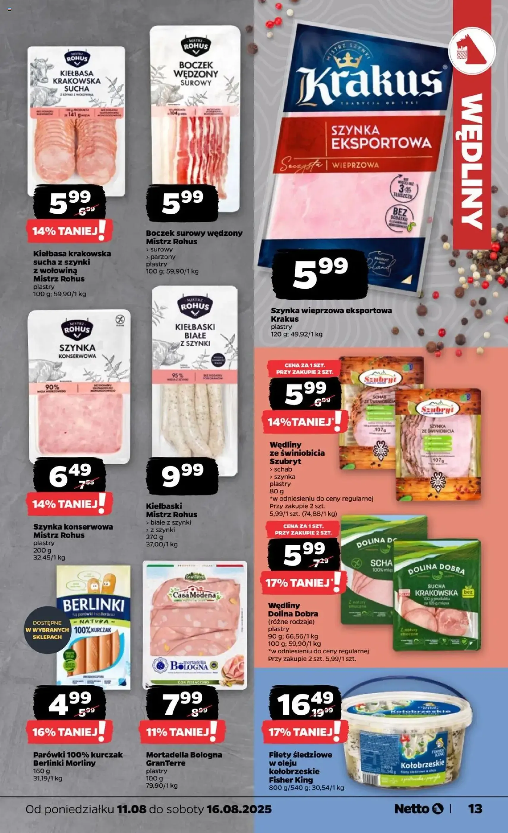 Netto gazetka - Spożywcza - ważny gazetka od 11.08.2025 strona 13 z 29 Netto gazetka - Spożywcza - ważny gazetka od 11.08.2025 strona 13 z 29