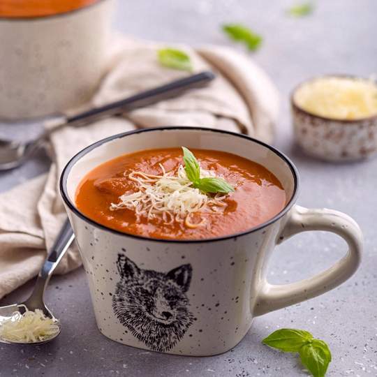 Anteprima ricetta Zuppa di pomodoro cremosa con formaggio