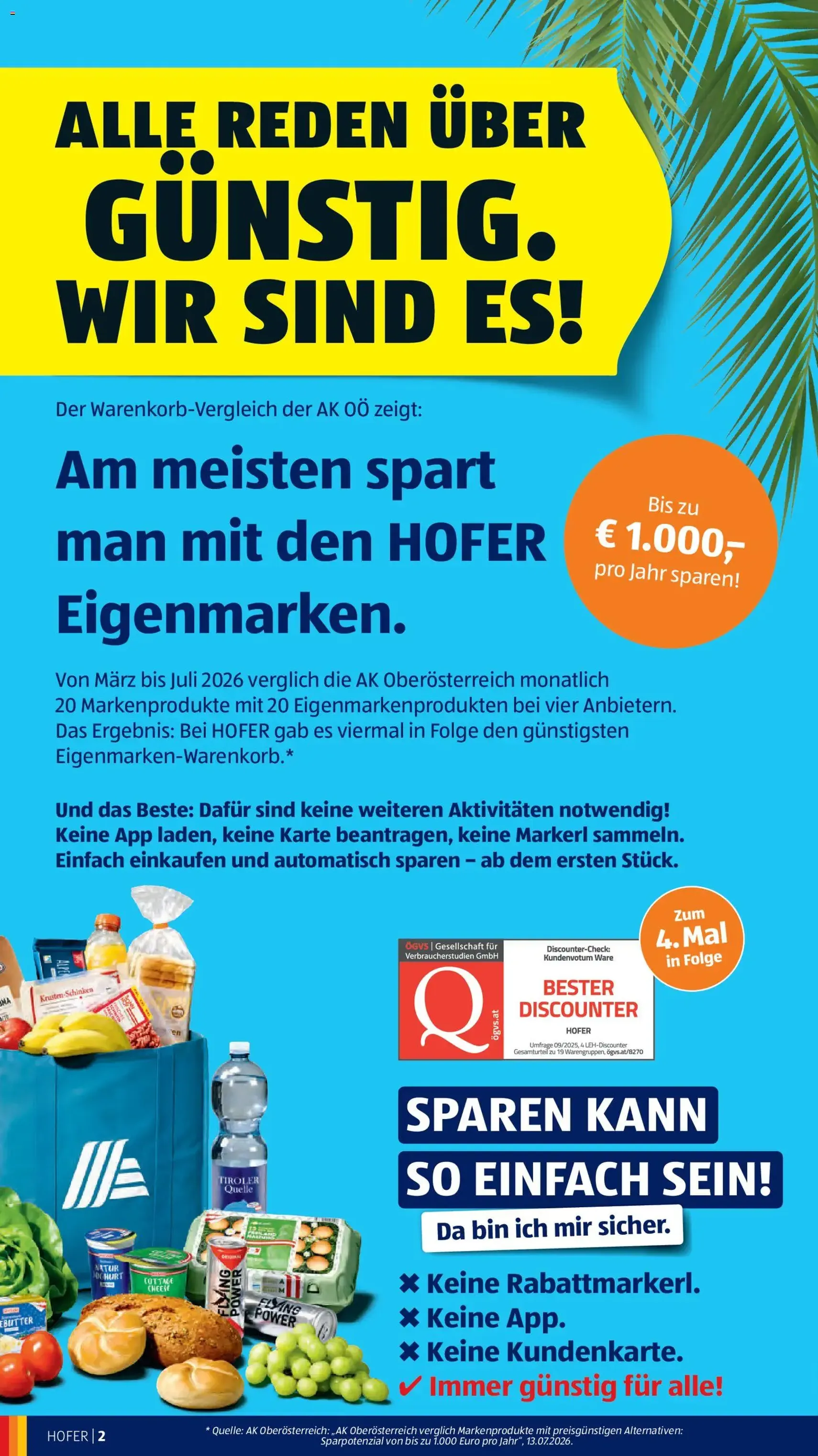 Hofer Flugblatt - Gültiger Prospekt ab 07.08.2026, Seite 4 von insgesamt 47