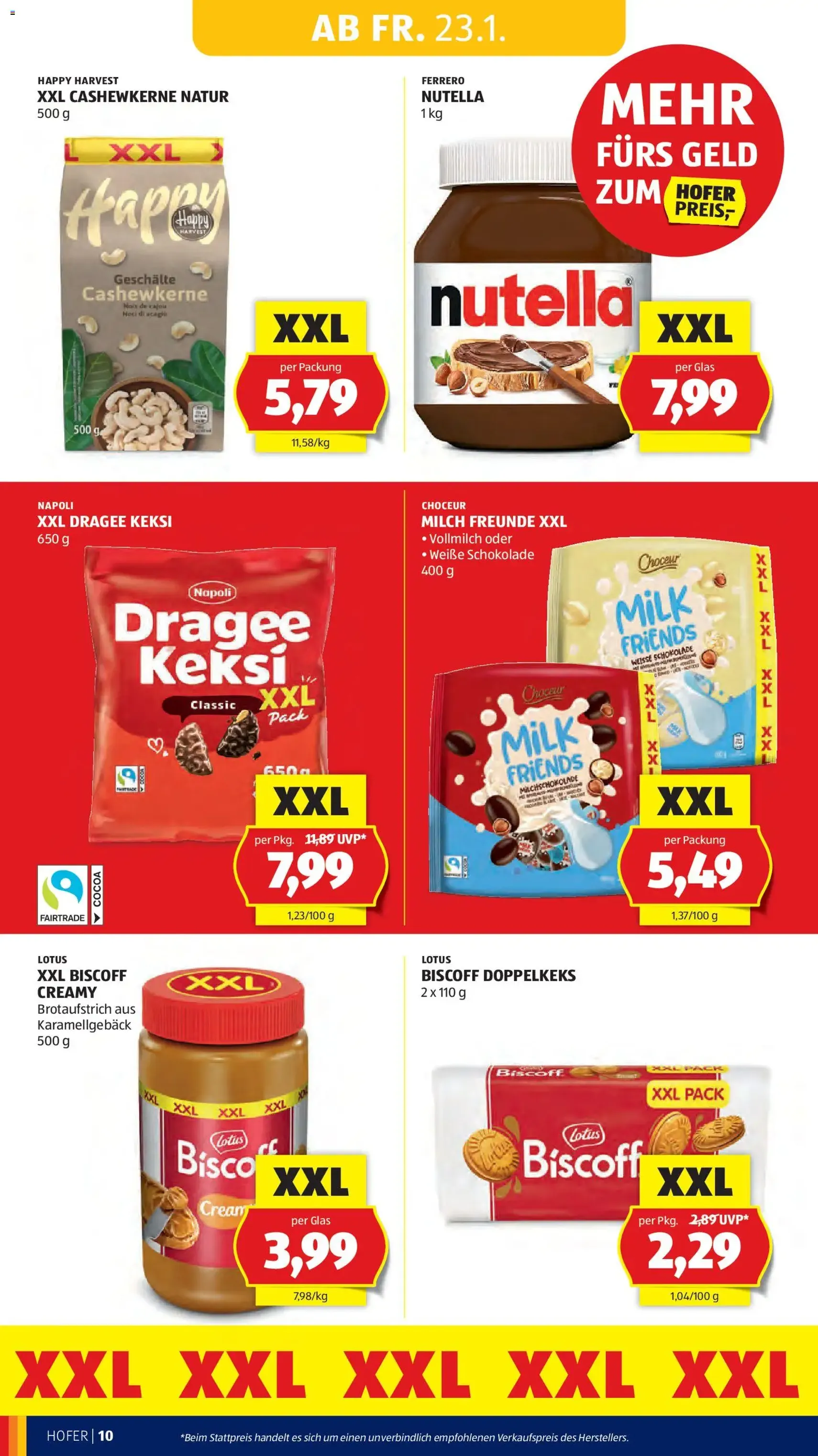Hofer Flugblatt - Gültiger Prospekt ab 23.01.2026, Seite 12 von insgesamt 45