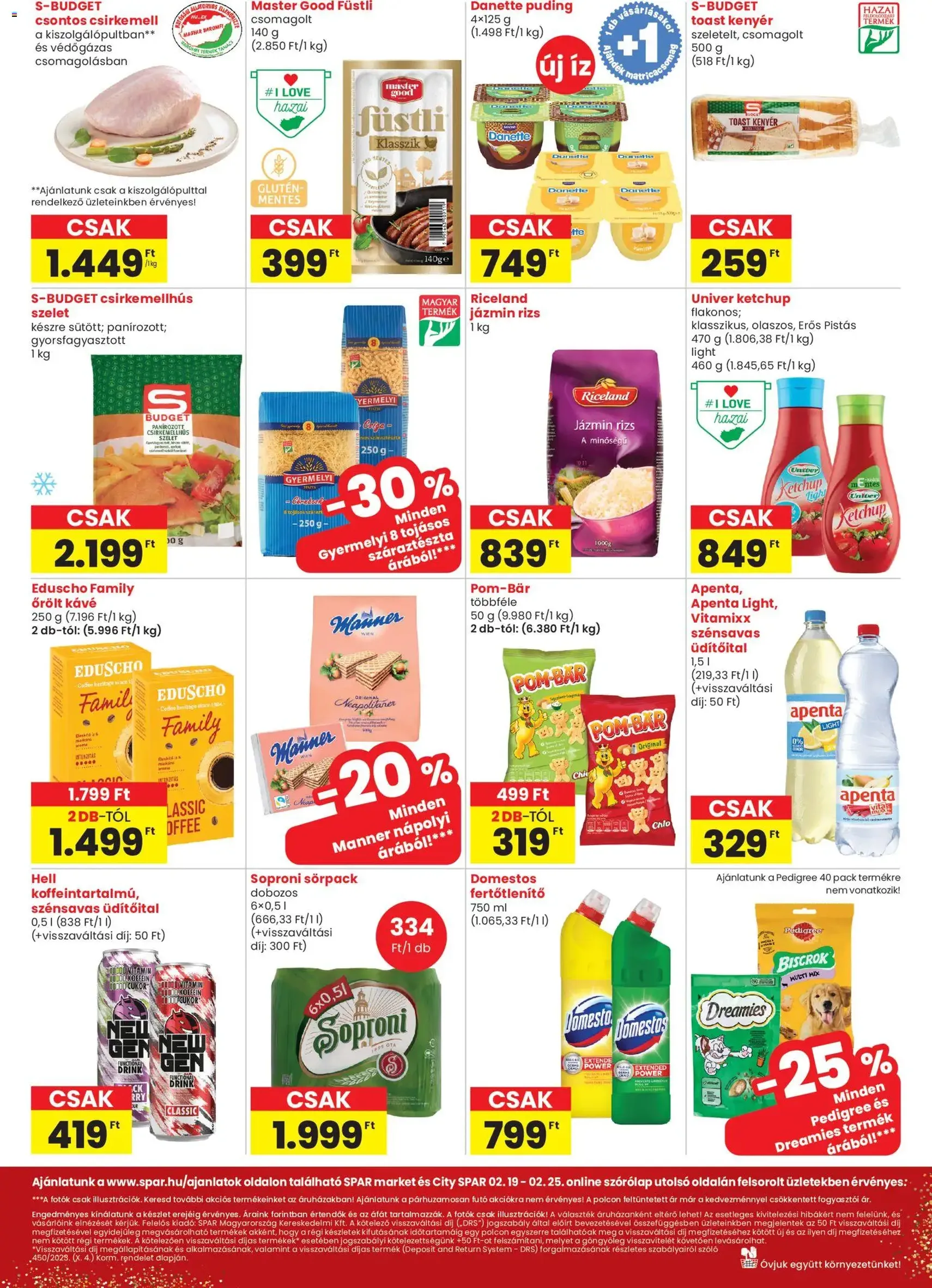 Spar Market Akciós újság - 2026.02.19. érvényes szórólap 2 oldal 3 oldalból